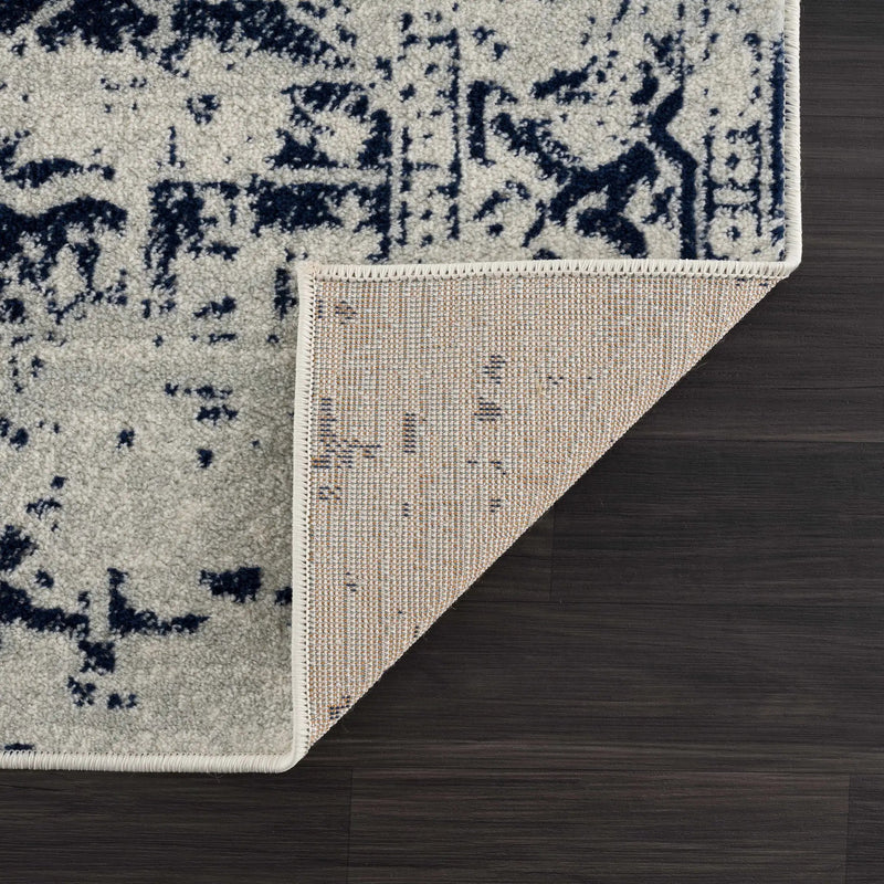 Rachel Navy Area Rug by Hauteloom