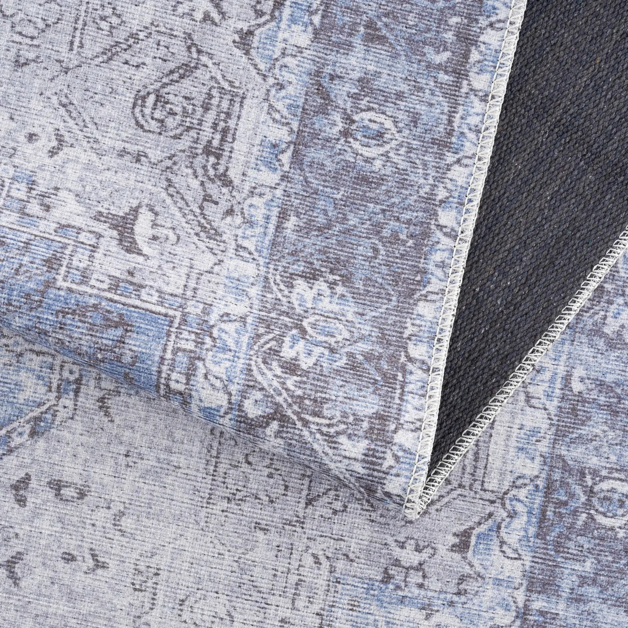 Rosman Blue Washable Area Rug by Hauteloom