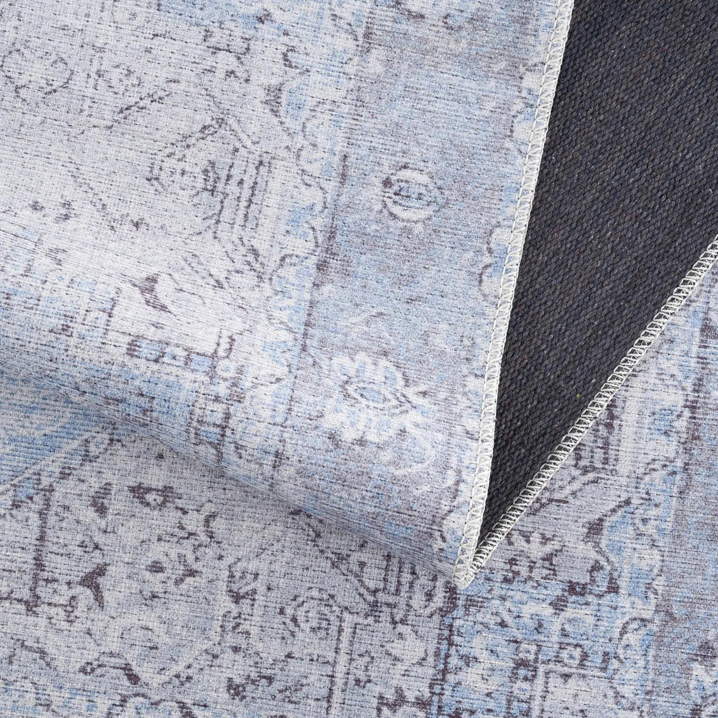 Aqua Rosman Washable Area Rug by Hauteloom