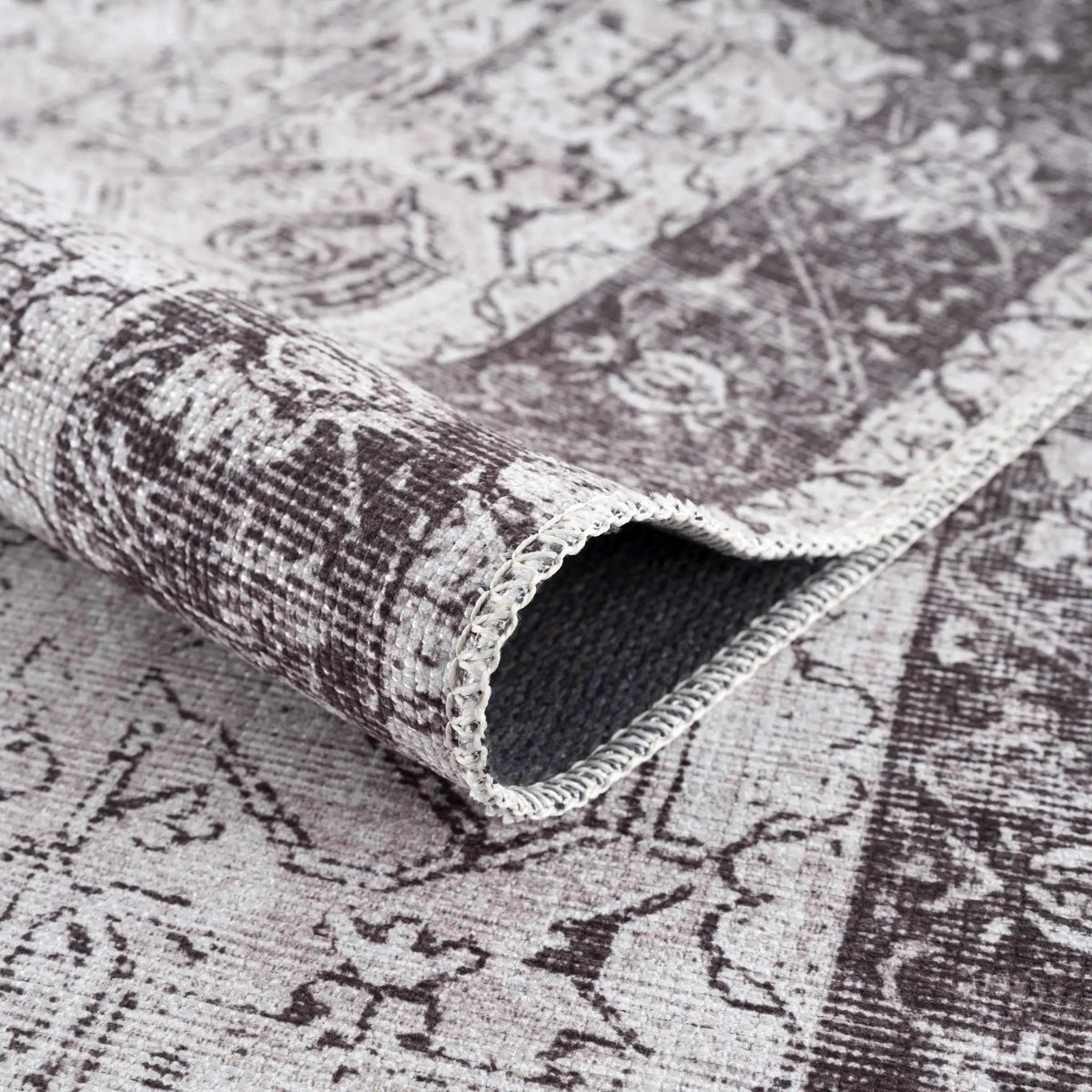 Rosman Gray Washable Area Rug by Hauteloom