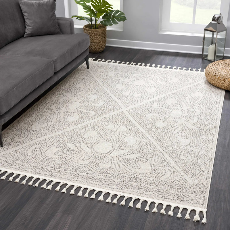 Birdwood Cream & Brown Area Rug by Boutique Rugs
