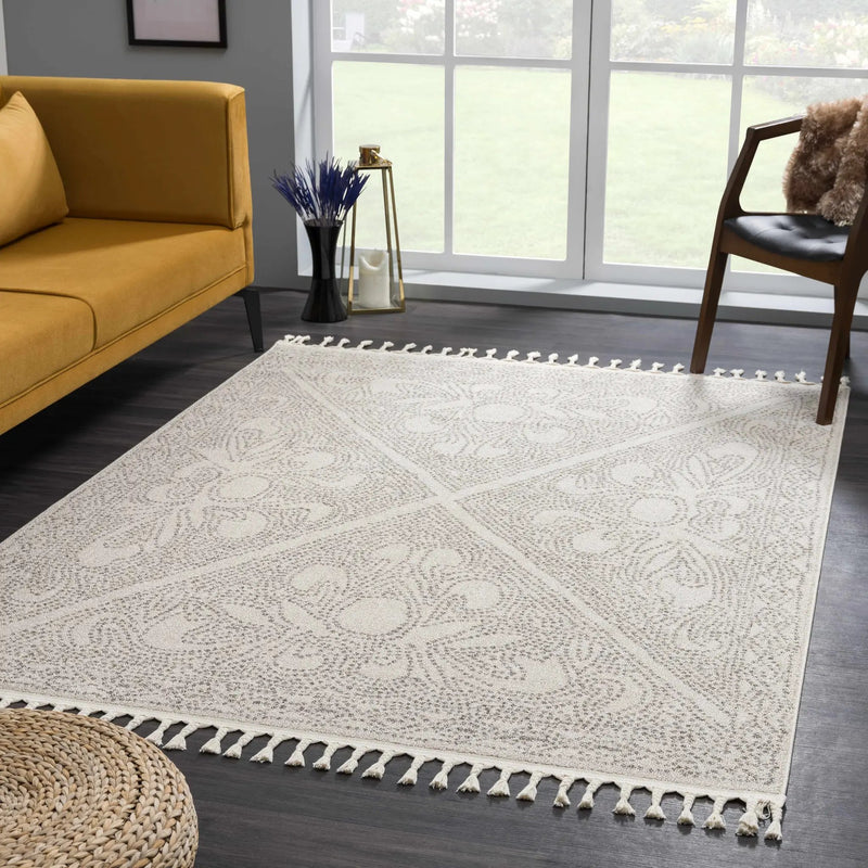 Birdwood Cream & Brown Area Rug by Boutique Rugs