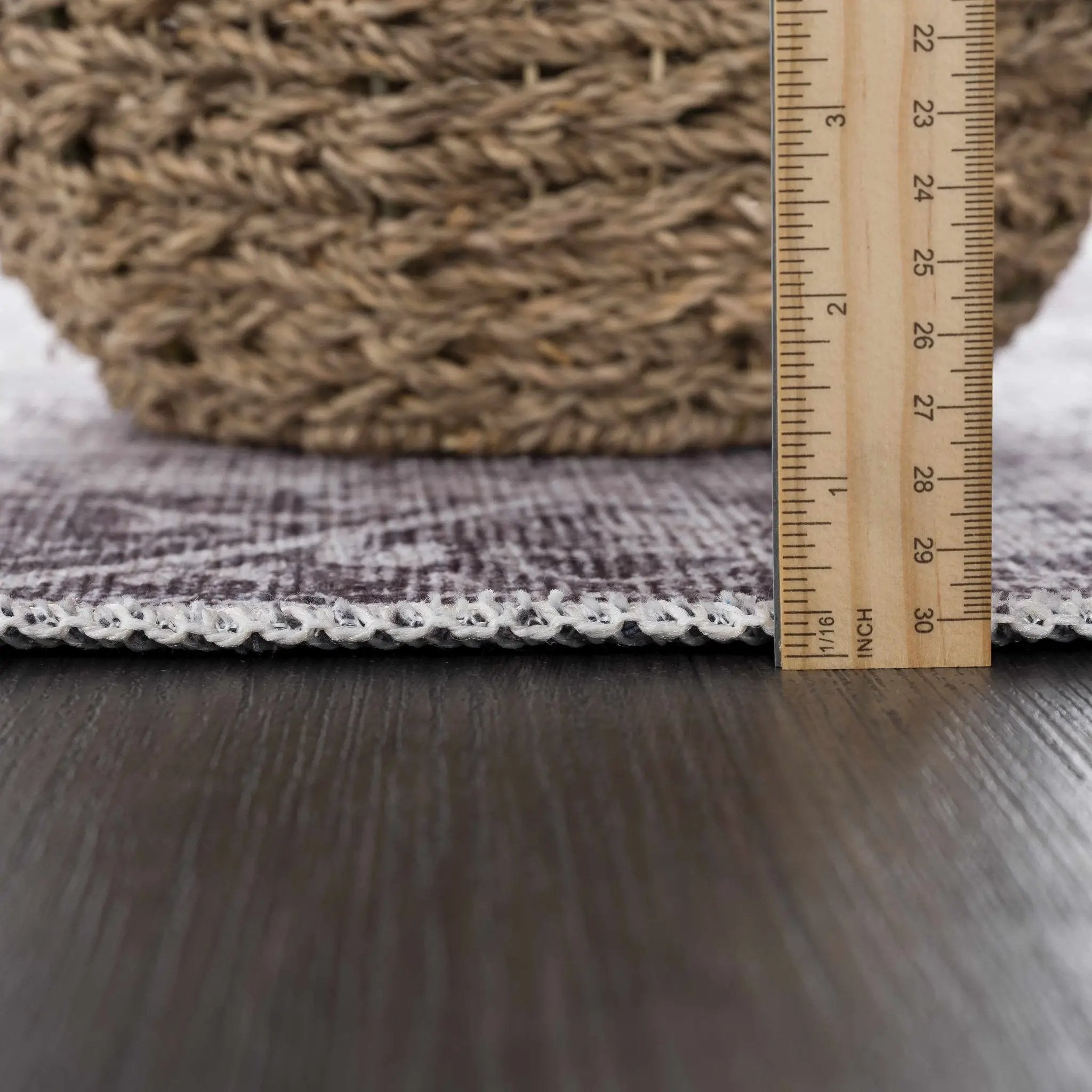Rosman Blue&Beige Washable Area Rug by Hauteloom