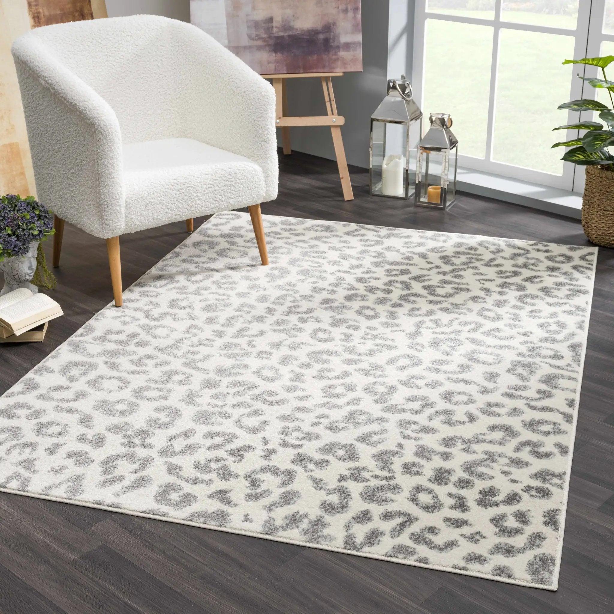 Marash Leopard Print KMRSH-4612 Area Rug - Clearance by Boutique Rugs