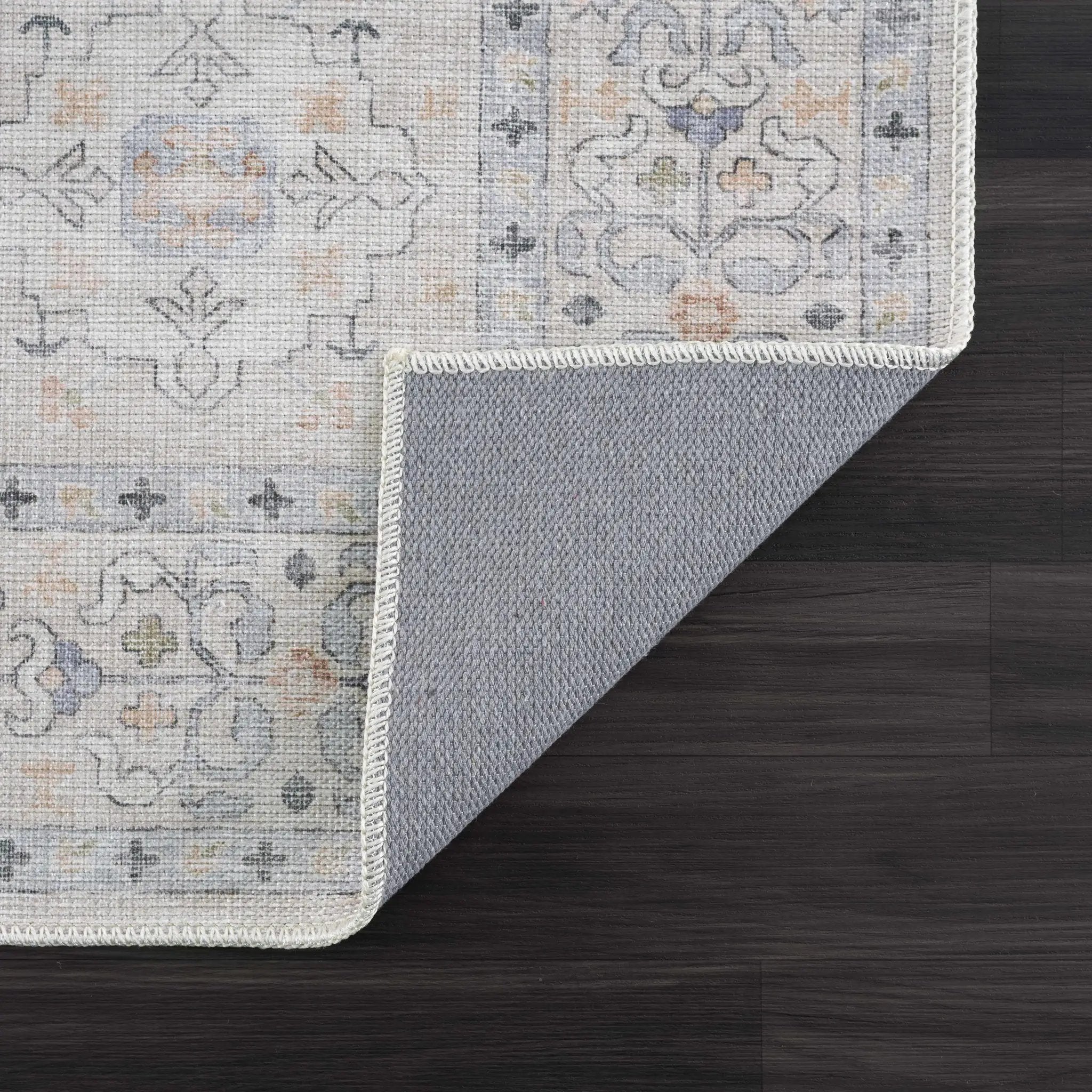 Beige Beckett Vintage Washable Area Rug by Hauteloom
