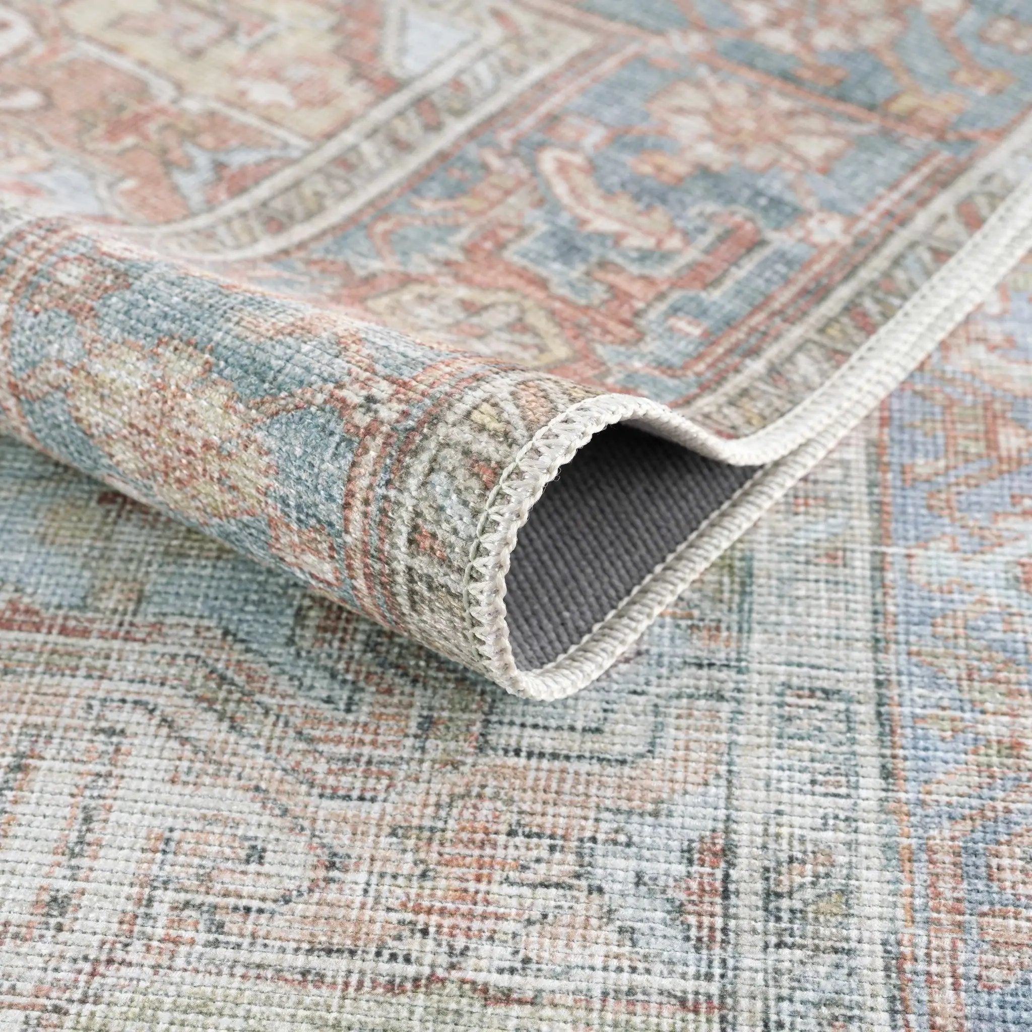 Rust Maayon Washable Rug by Boutique Rugs