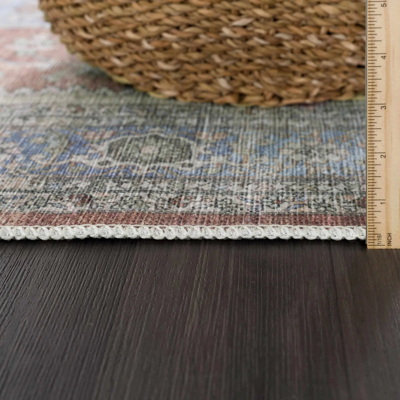 Brown Bagamanoc Medallion Washable Area Rug by Hauteloom