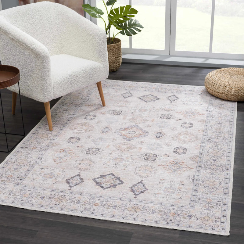 Beige Beckett Washable Rug - Clearance by Boutique Rugs