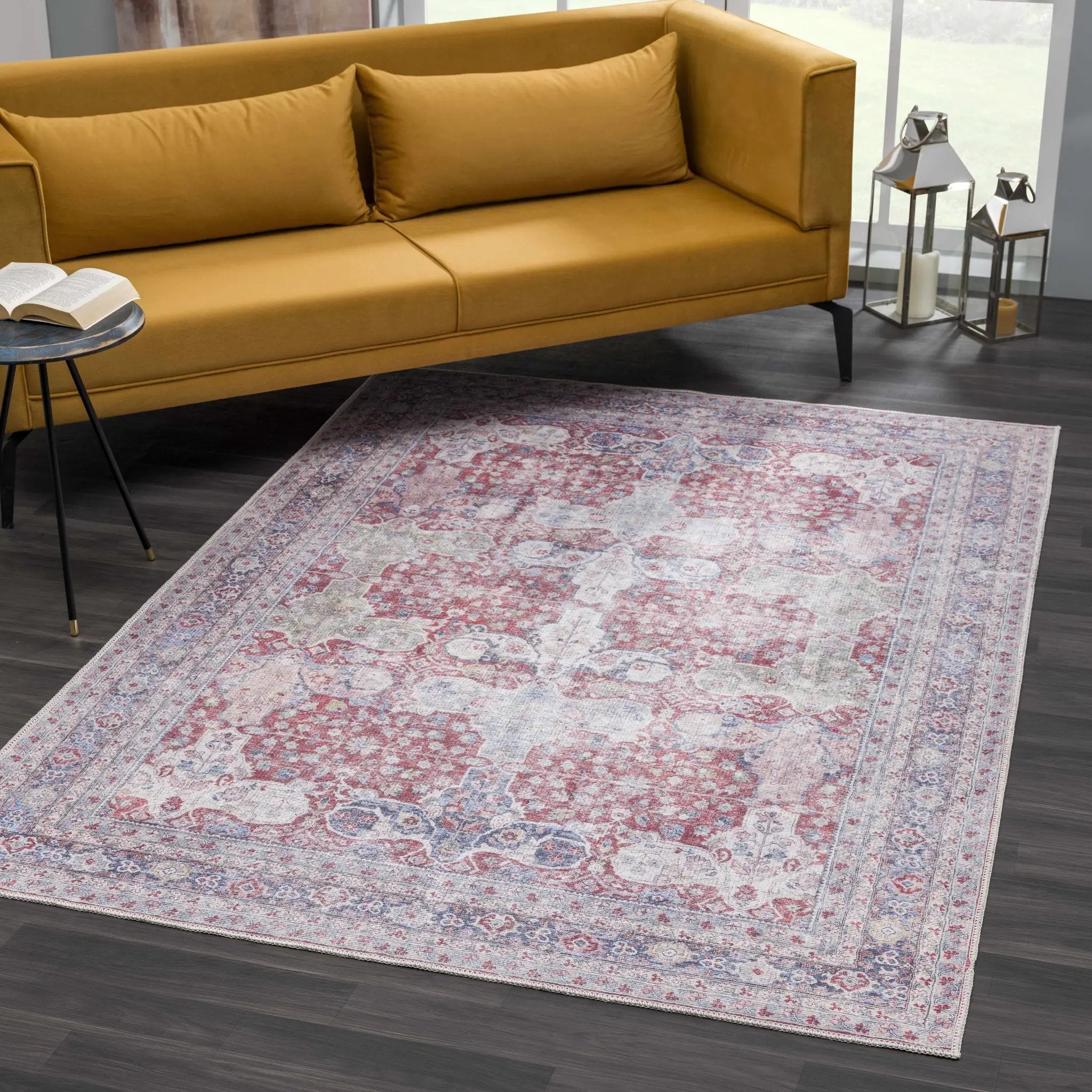 Rust Goma Vintage Area Rug - Clearance by Boutique Rugs