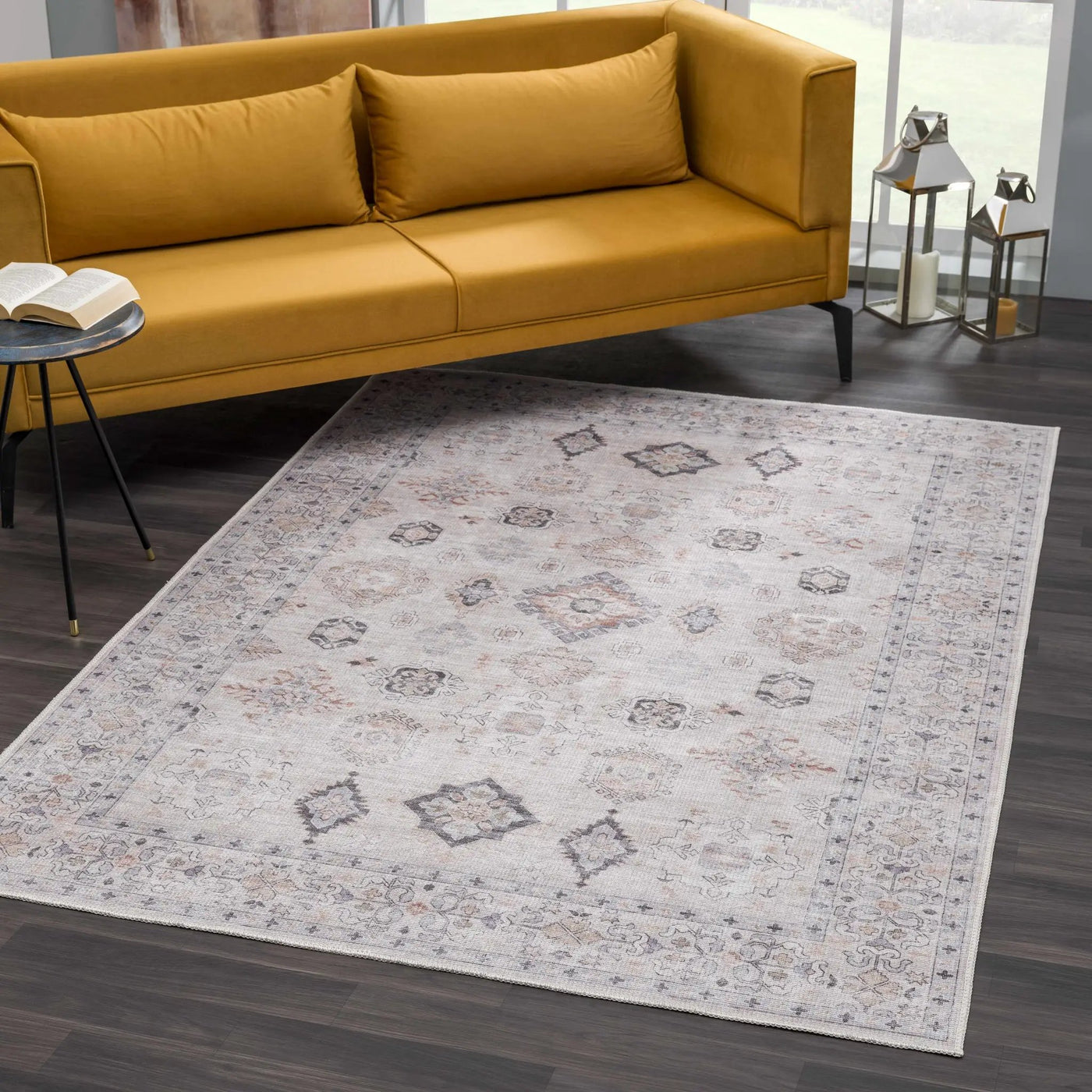 Beige Beckett Washable Rug - Clearance by Boutique Rugs