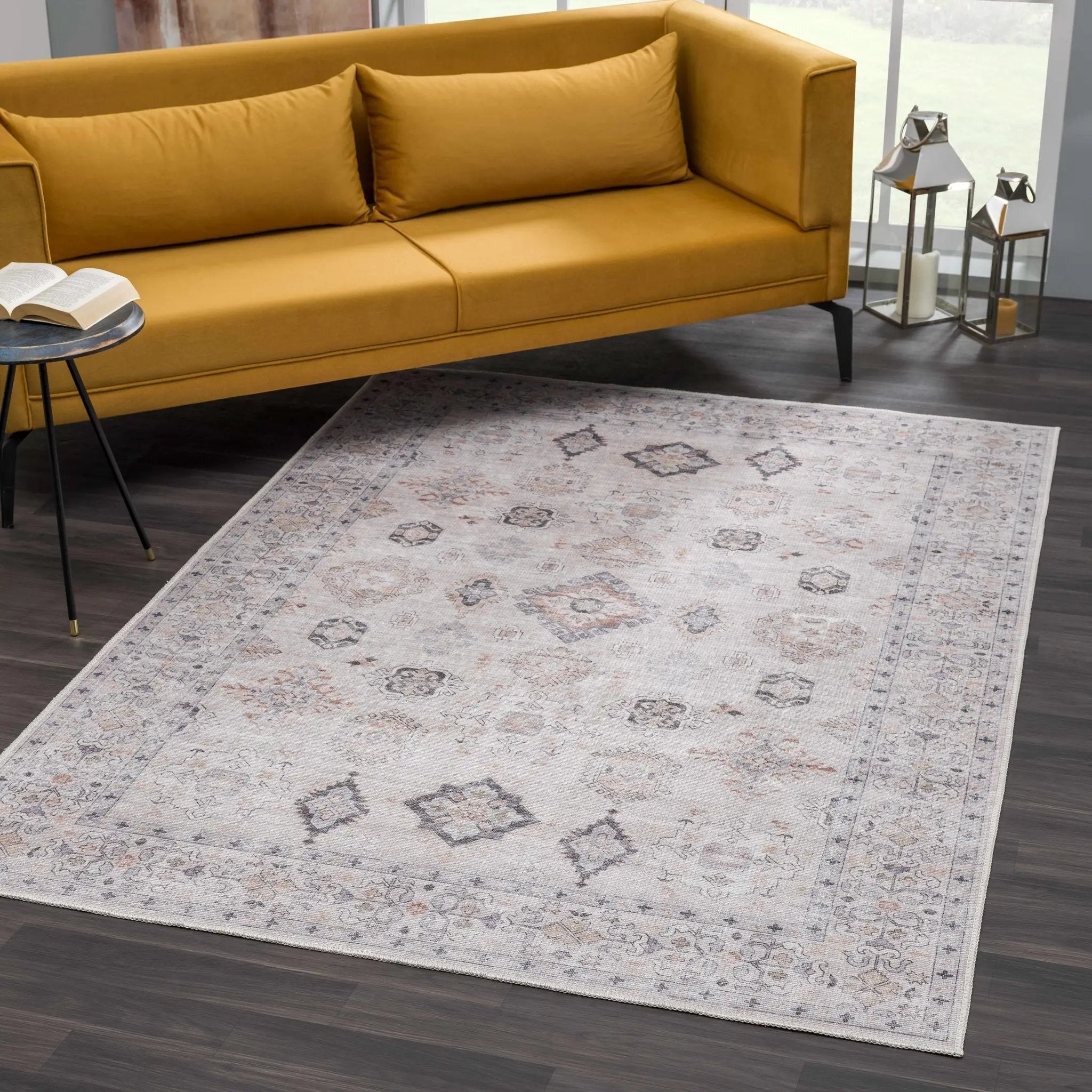Beige Beckett Washable Rug - Clearance by Boutique Rugs