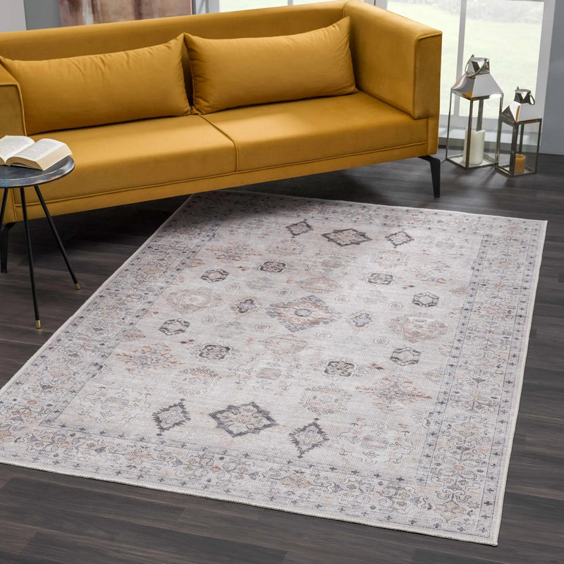 Beige Beckett Washable Rug - Clearance by Boutique Rugs