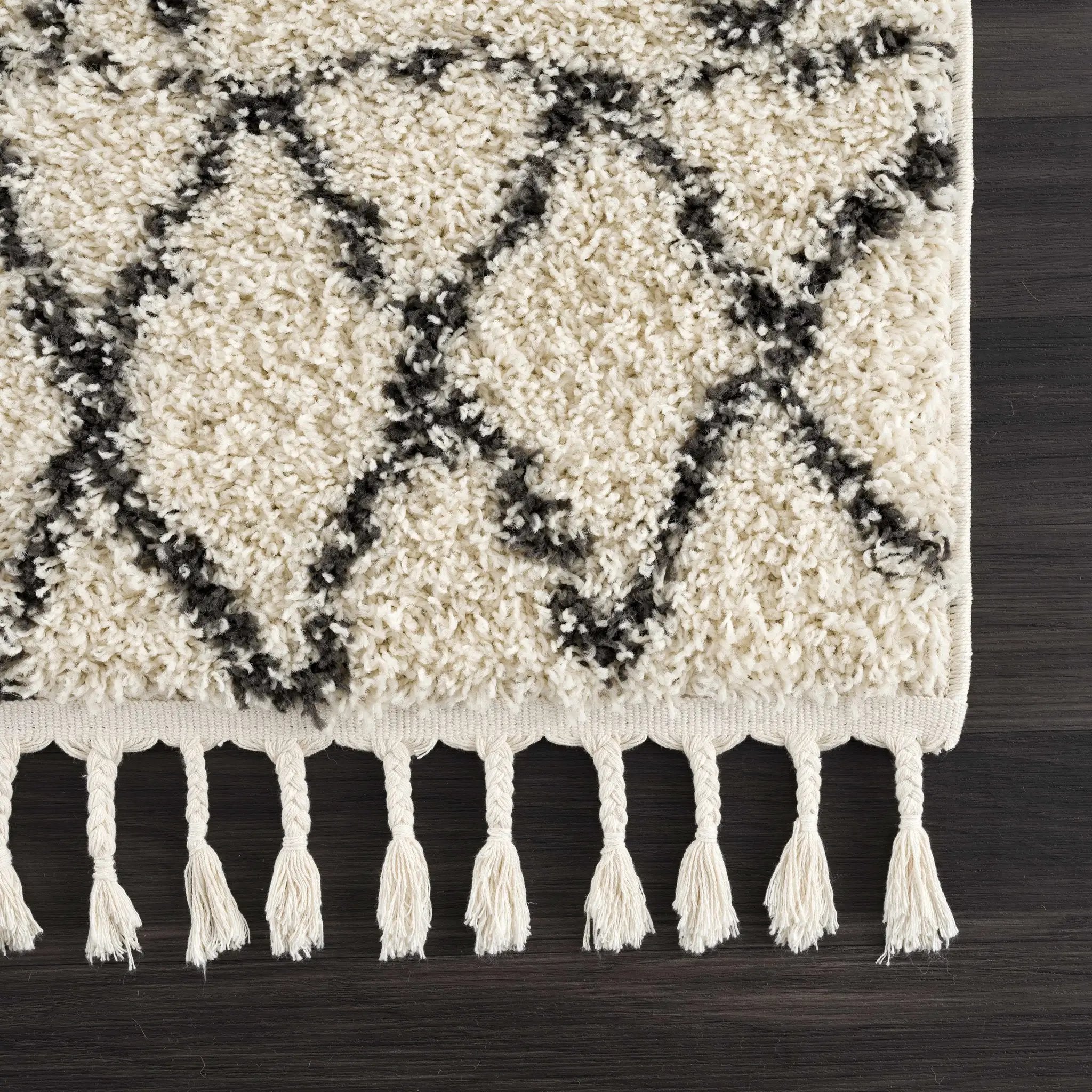 Emlenton Berber Shag with Tassels - Clearance by Boutique Rugs