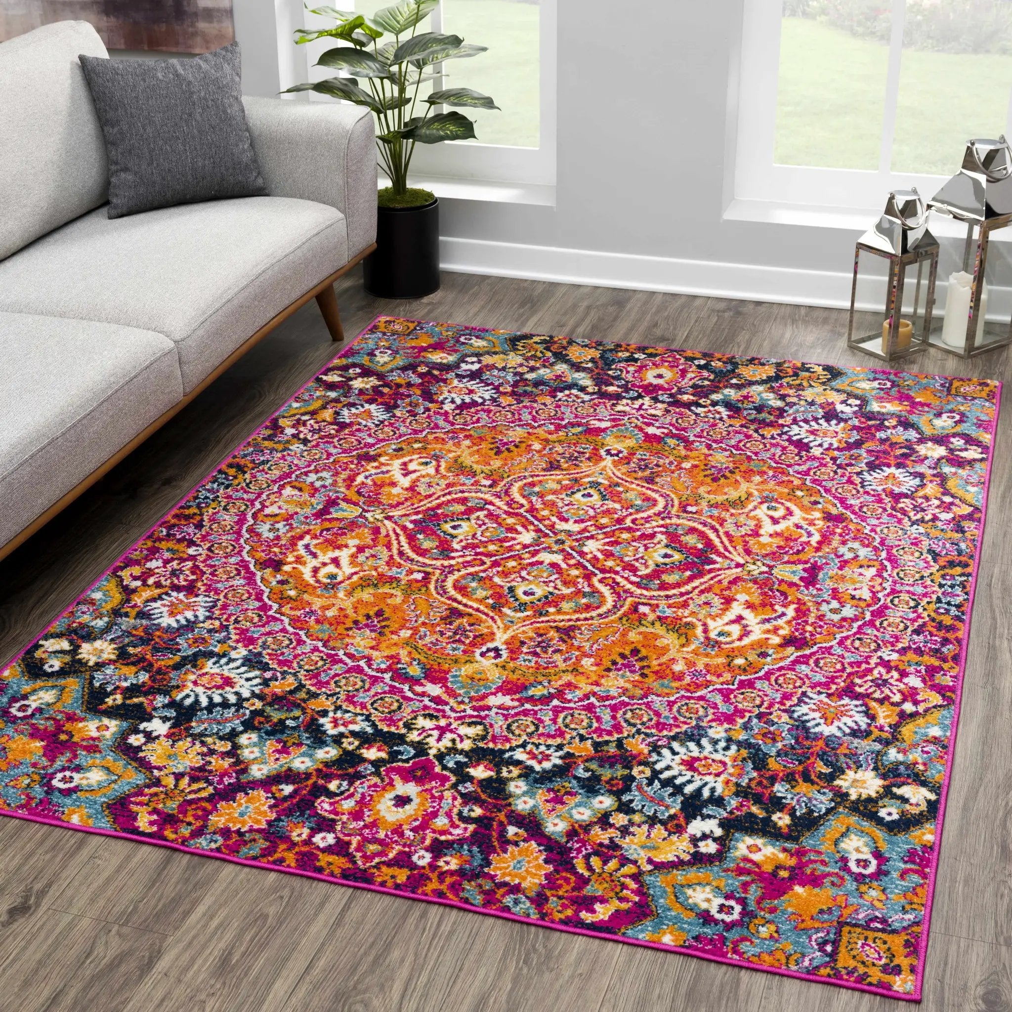 Burnt Orange Ojus Area Rug by Boutique Rugs