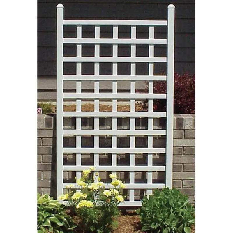 5 Ft White Vinyl Garden Trellis with Classic Lattice Design by HomePacific
