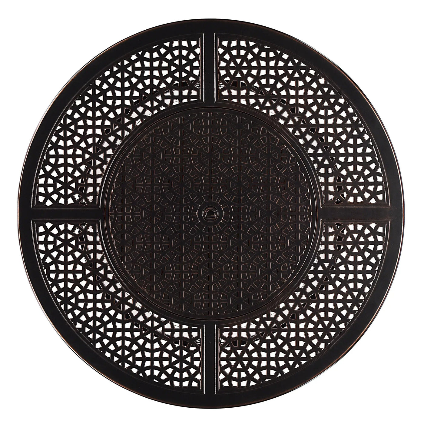 Aluminum 44-in Round Propane Fire Table with Beads, Covers and Lid by Sharicks