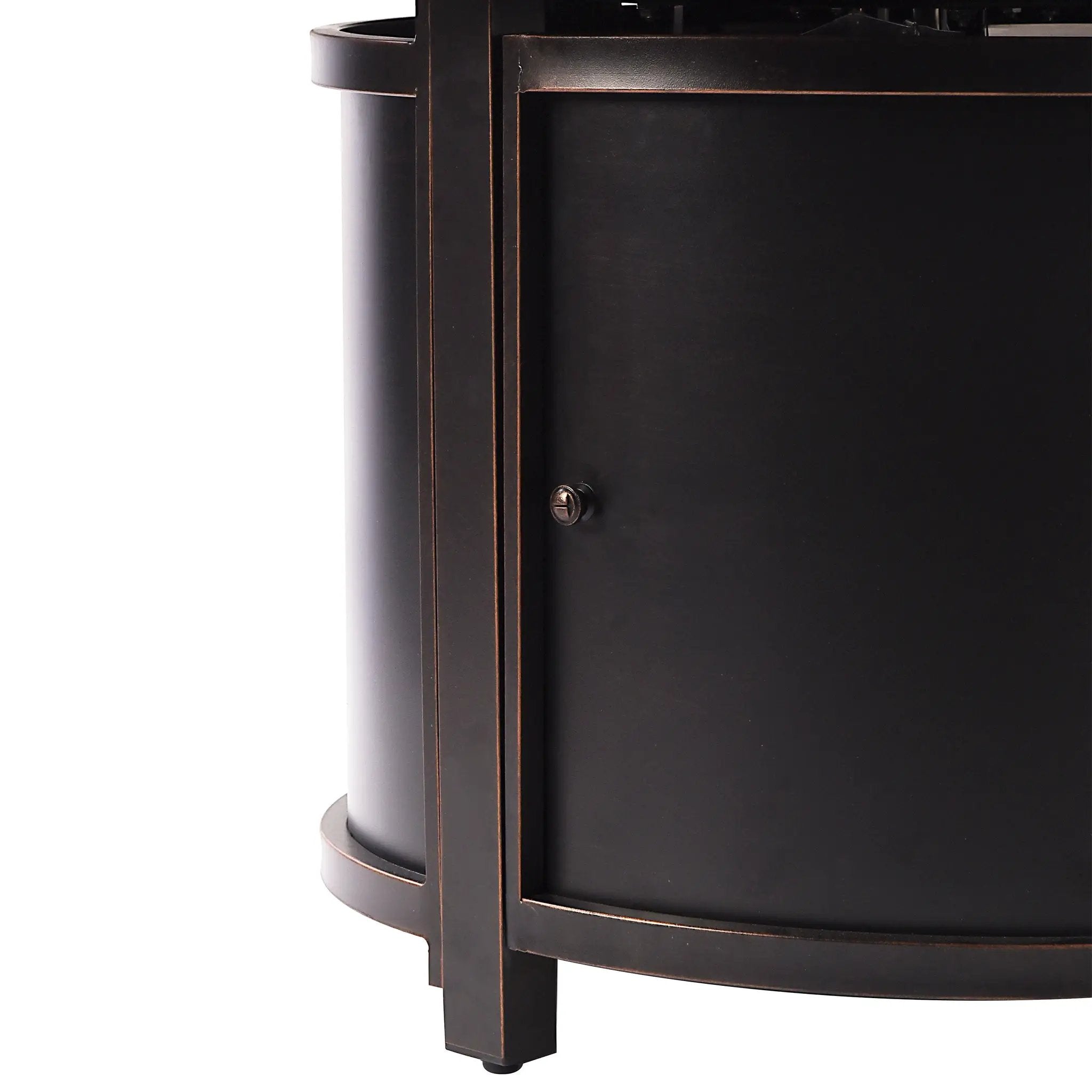 Aluminum 44-in Round Propane Fire Table with Beads, Covers and Lid by Sharicks