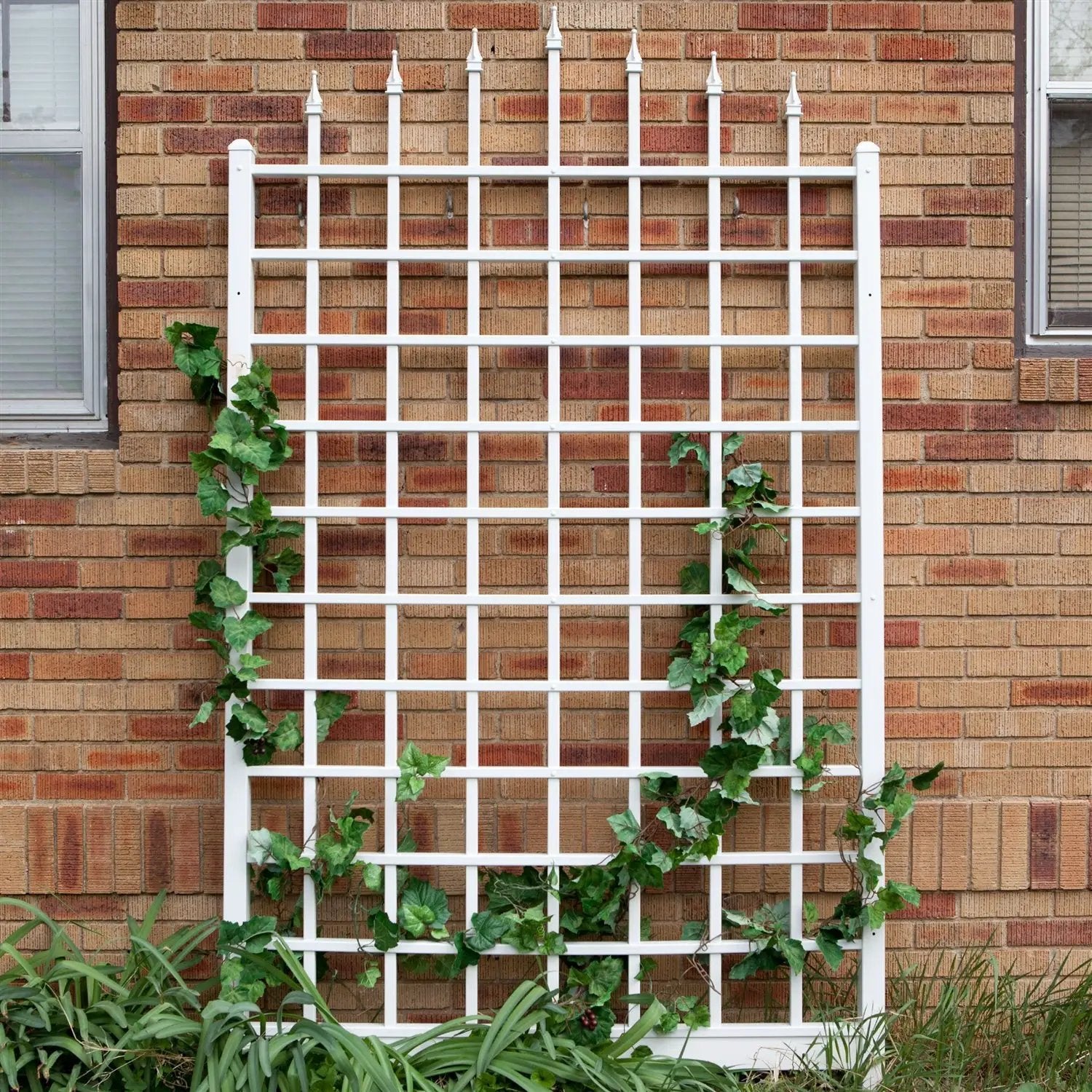 8 Ft Wall Mounted Trellis in White Vinyl - Made in USA by HomePacific