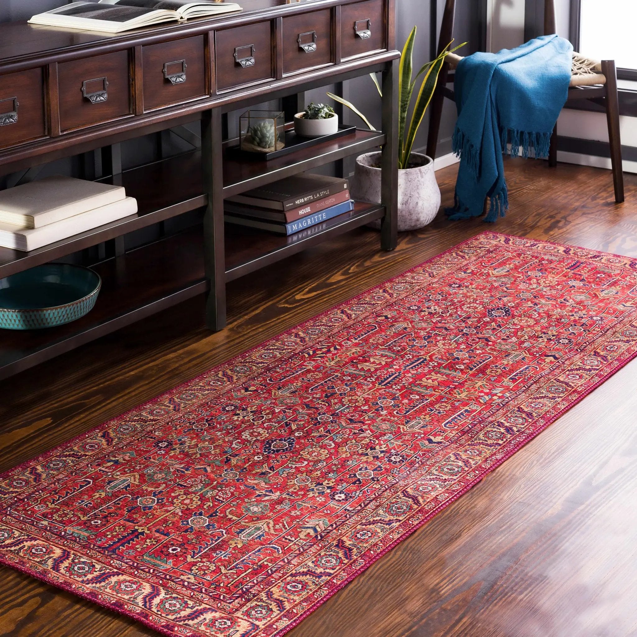 Edwardsburg Traditional Red Rug by Boutique Rugs