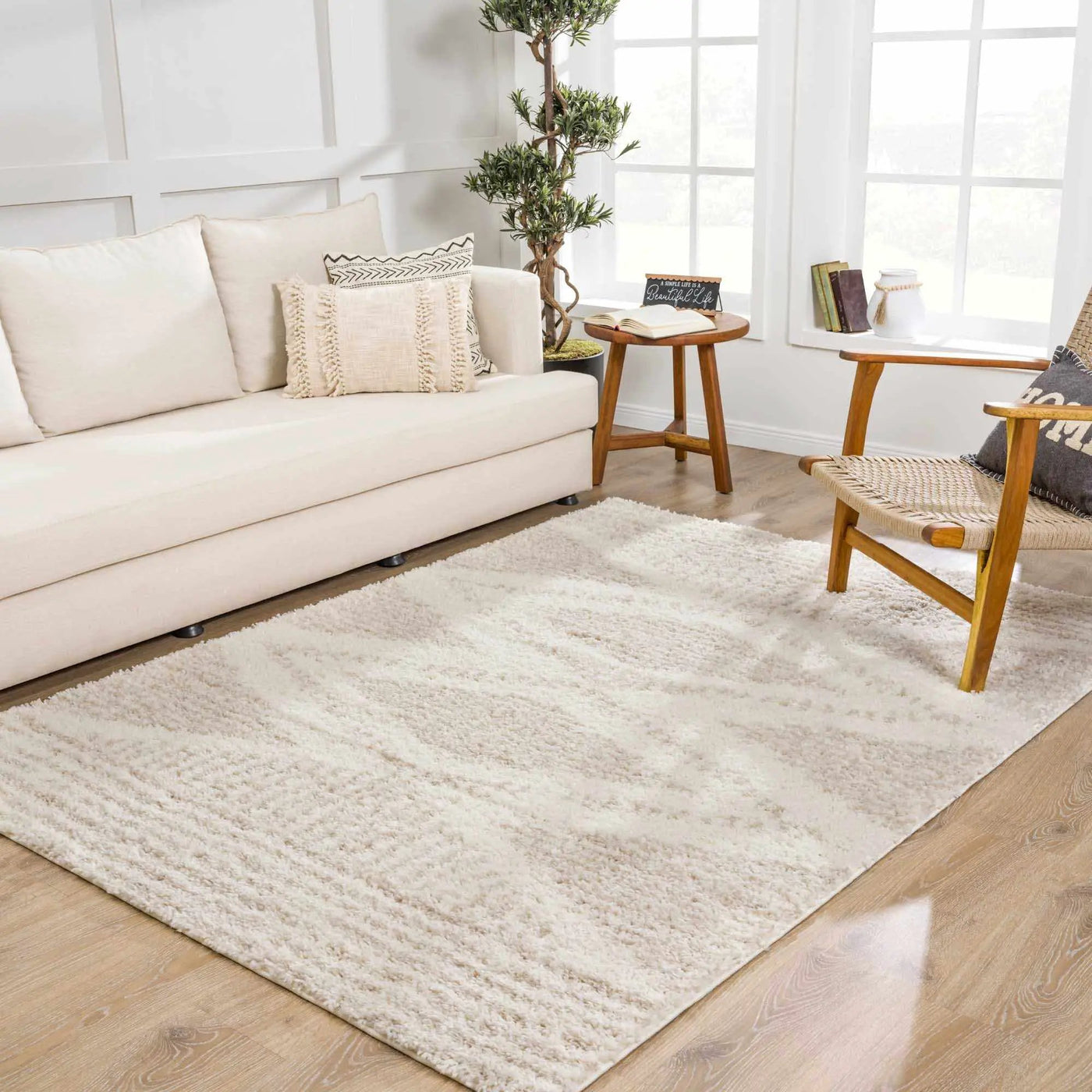 Hauteloom Trunding Plush Rug - Light Beige by Boutique Rugs