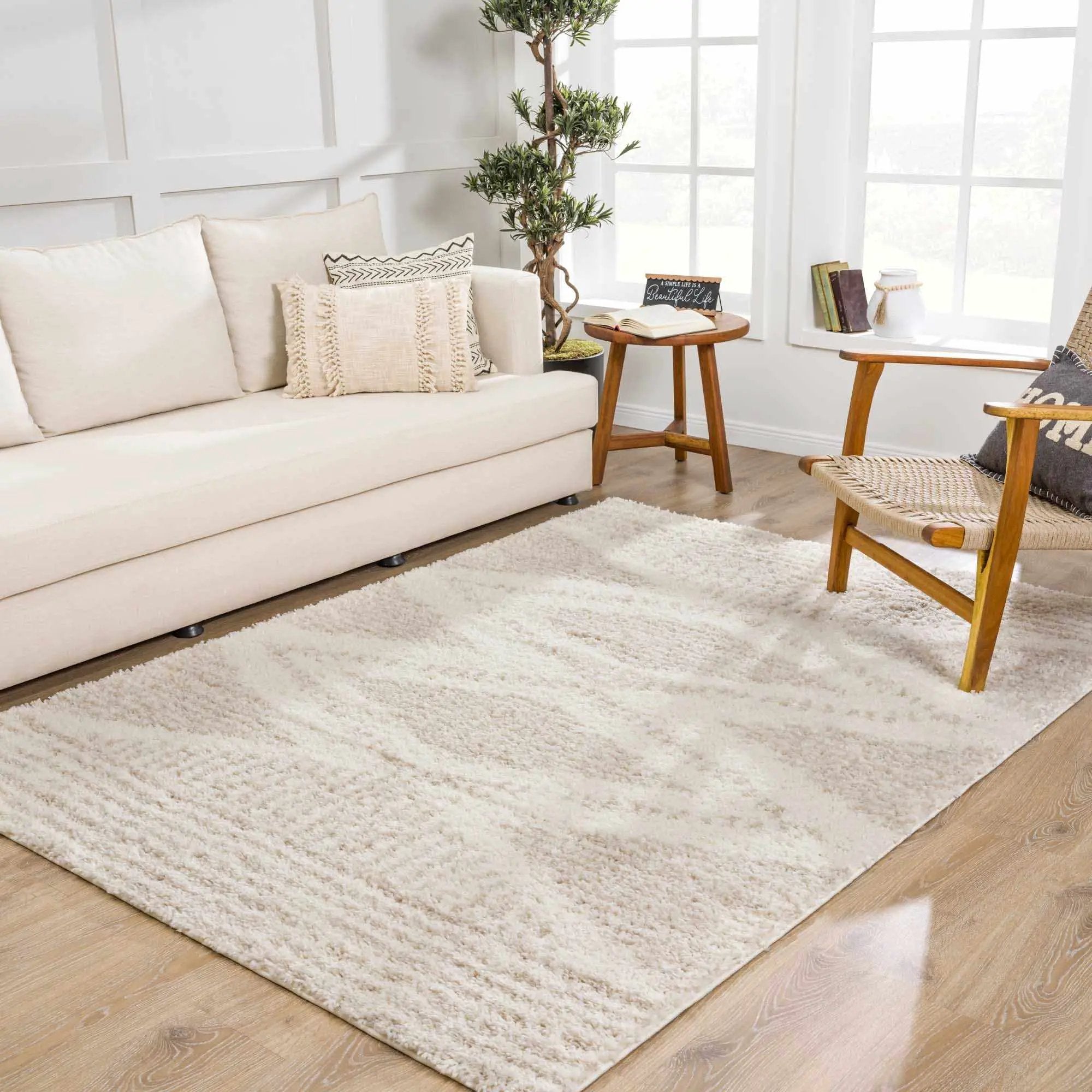 Hauteloom Trunding Plush Rug - Light Beige by Boutique Rugs