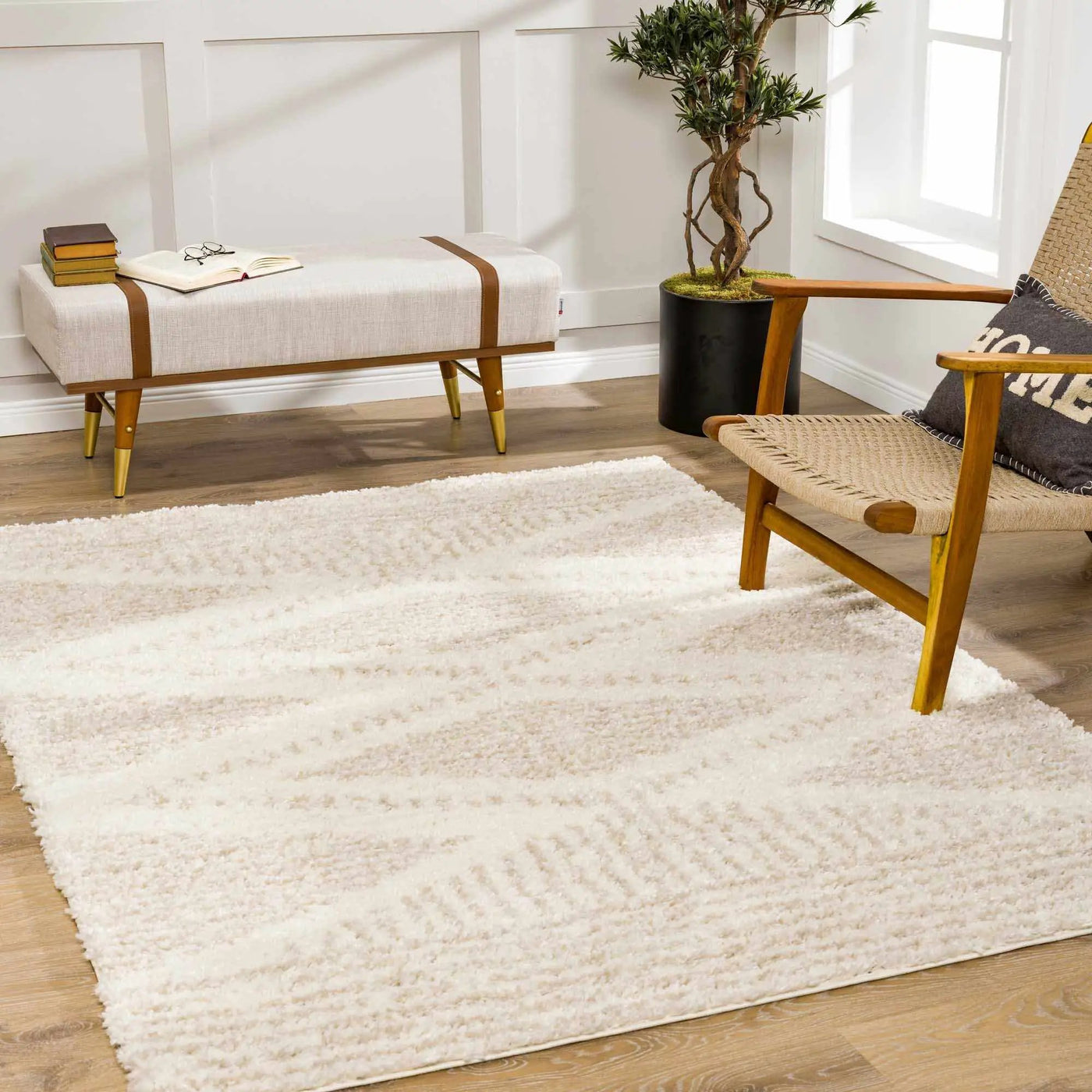 Hauteloom Trunding Plush Rug - Light Beige by Boutique Rugs