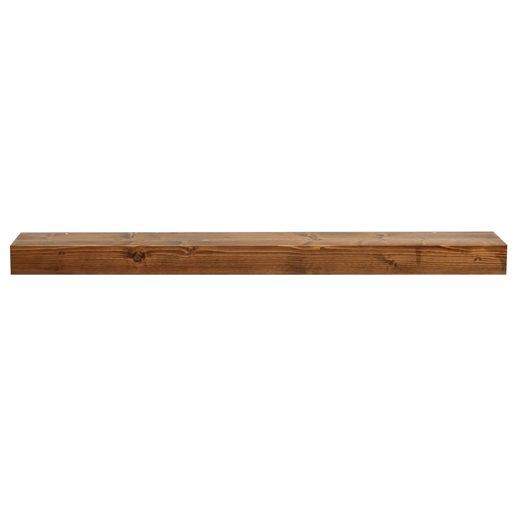 Smooth Solid Floating Timber Fireplace Mantel Shelf by Dogberrycollections
