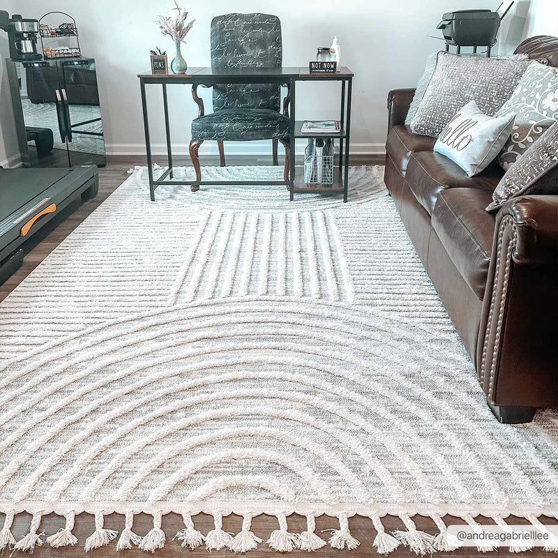 Dauin 3D Rainbow Area Rug with Tassels by Boutique Rugs