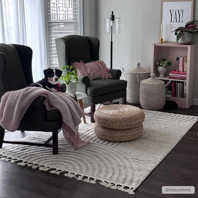 Dauin 3D Rainbow Area Rug with Tassels by Boutique Rugs