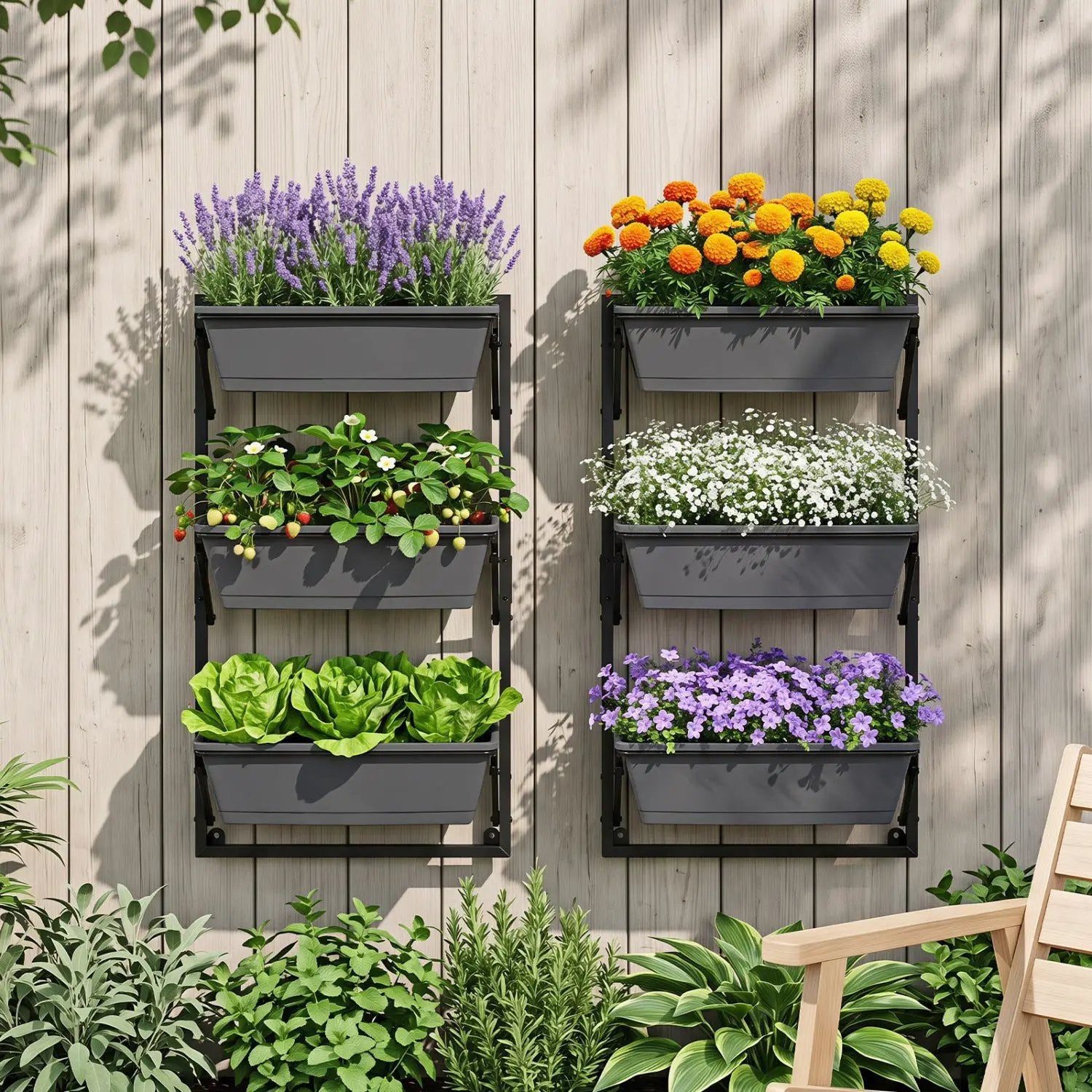 Deck Railing Planter Box with 3-Tier Adjustable Design by DirectDeals