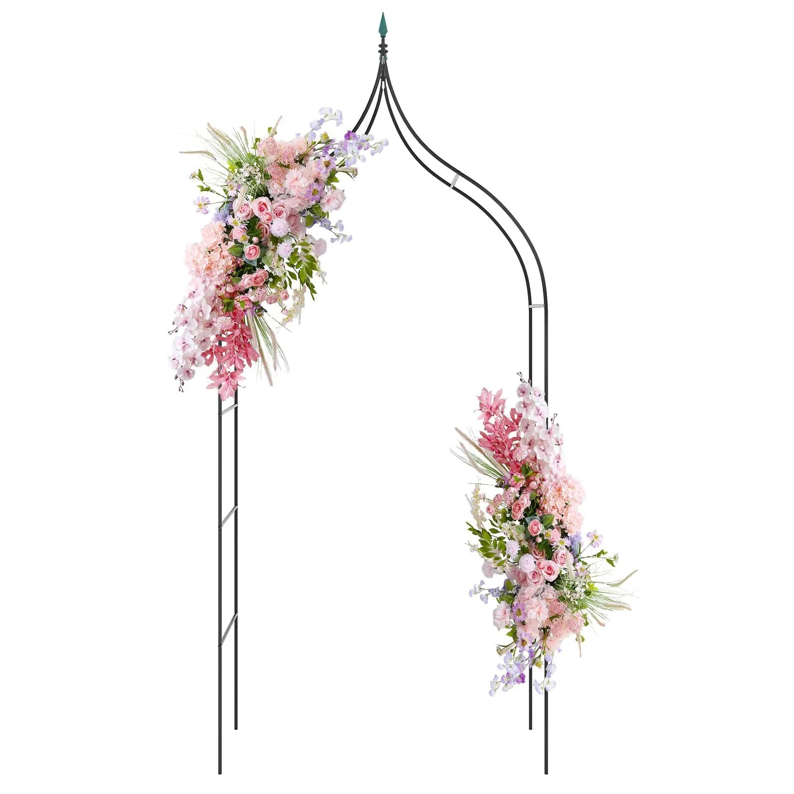 9.5 Feet Decorative Metal Garden Arch for Vine Rose Climbing Wedding Ceremony Party Decoration by DirectDeals