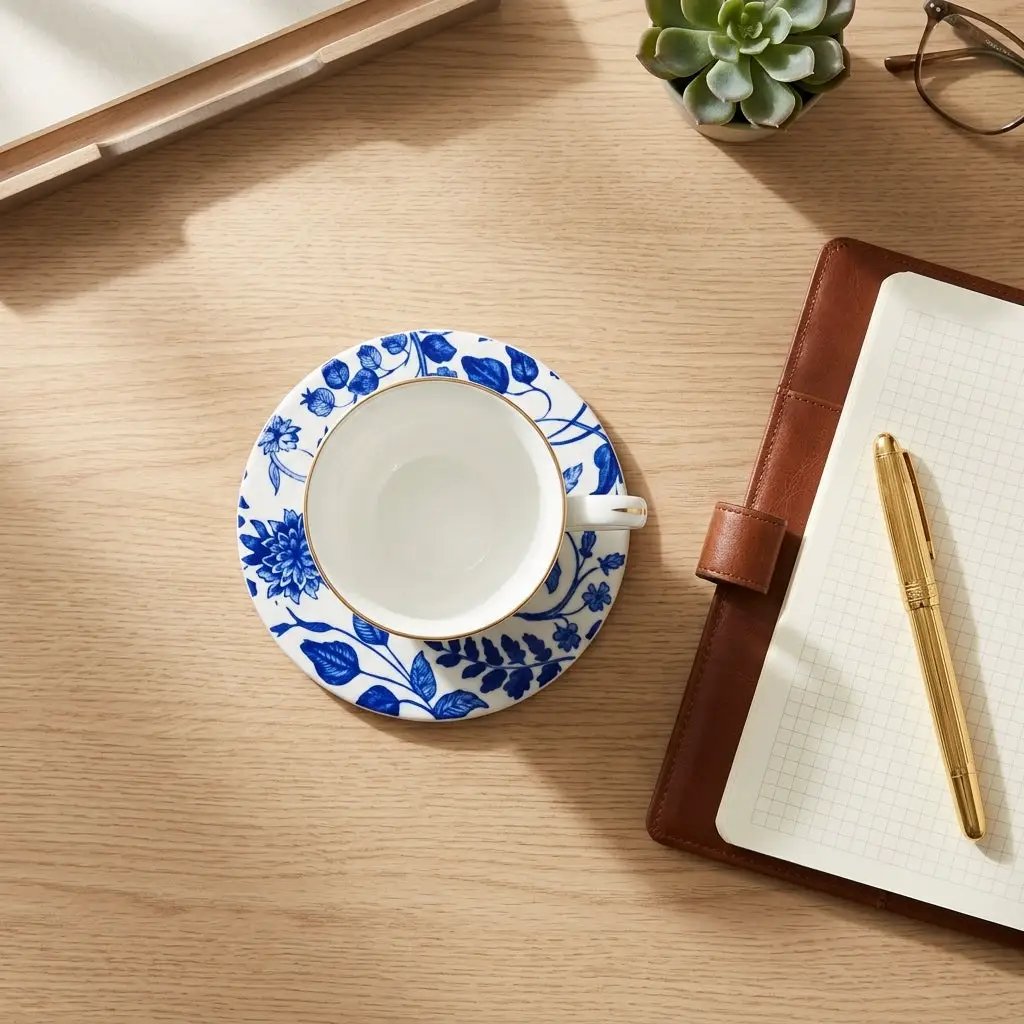 House of Avana Mango Wood Coaster Set of 5 with Holder by House Of Avana