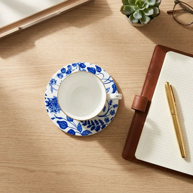 House of Avana Mango Wood Coaster Set of 5 with Holder by House Of Avana