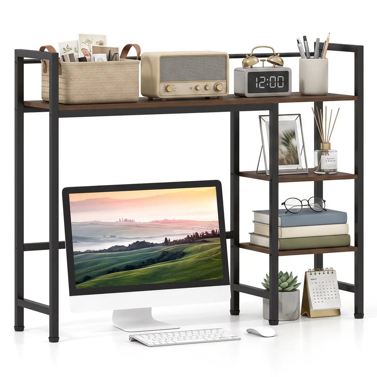 Desktop Bookshelf 38.5" with Storage Display Rack by DirectDeals