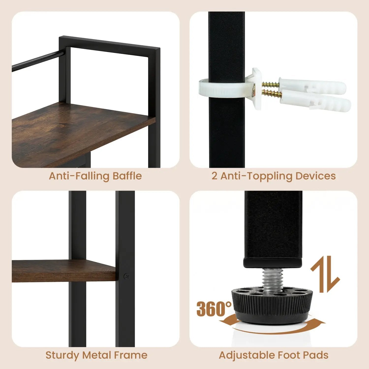 Desktop Bookshelf 38.5" with Storage Display Rack by DirectDeals