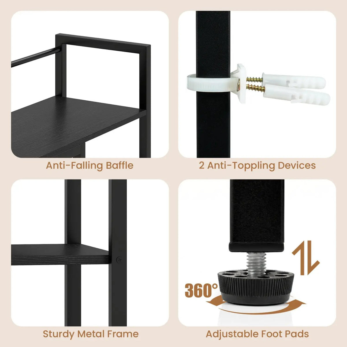 Desktop Bookshelf 38.5" with Storage Display Rack by DirectDeals