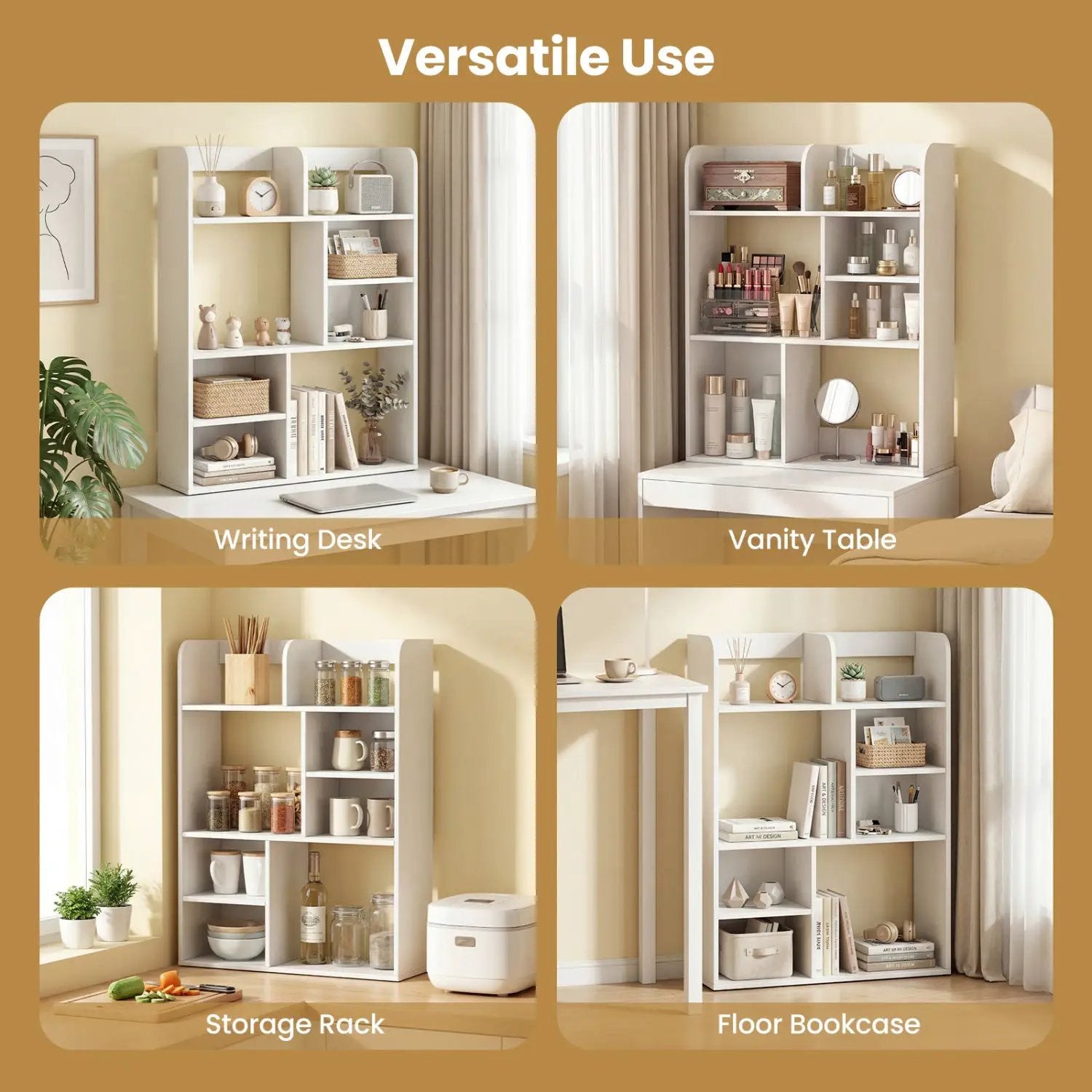 Desktop Display Rack with 8 Open Cubes for Home Office by DirectDeals