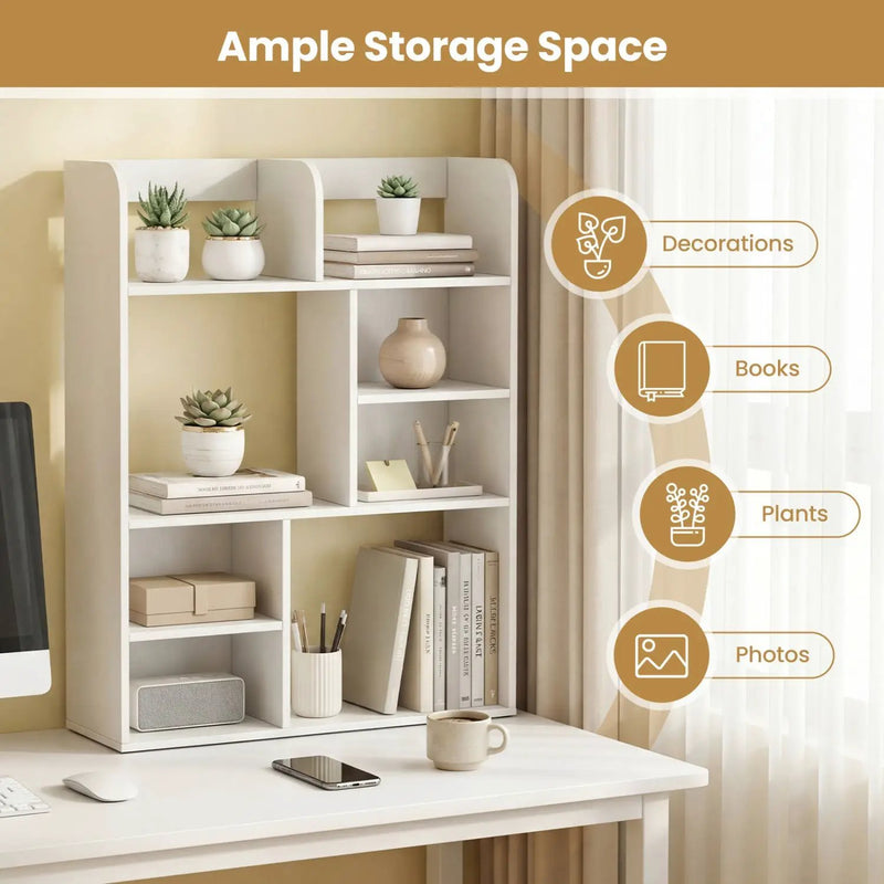 Desktop Display Rack with 8 Open Cubes for Home Office by DirectDeals