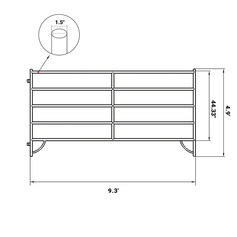 10x5 ft Cattle Panels Livestock Fence Panels, 28pcs by Chery Industrial