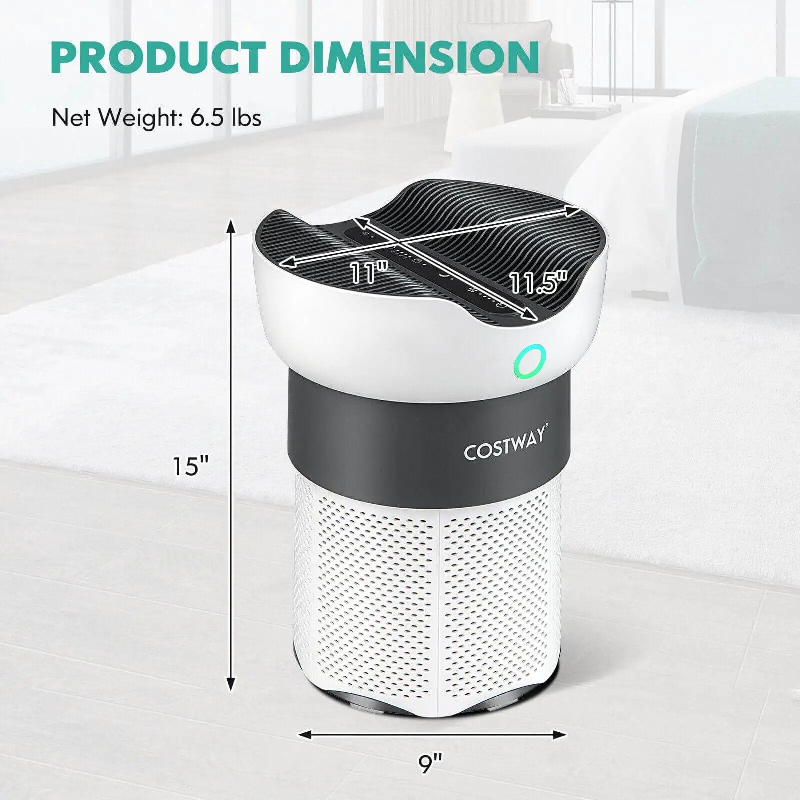 Air Purifier with Sleep Mode for Home Office up to 1300 Sq Ft by DirectDeals