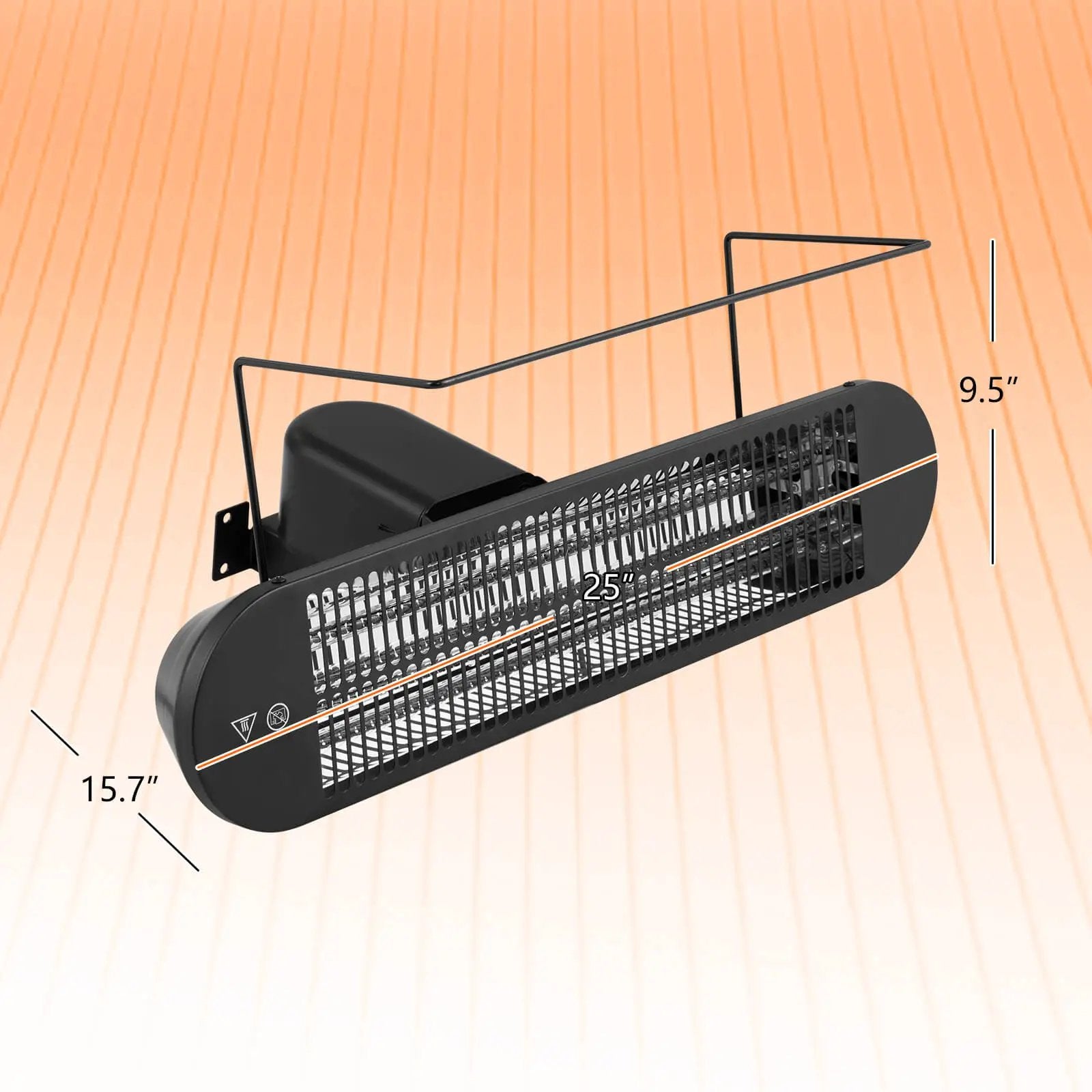 750W/1500W Wall Mounted Infrared Heater with Remote Control by DirectDeals