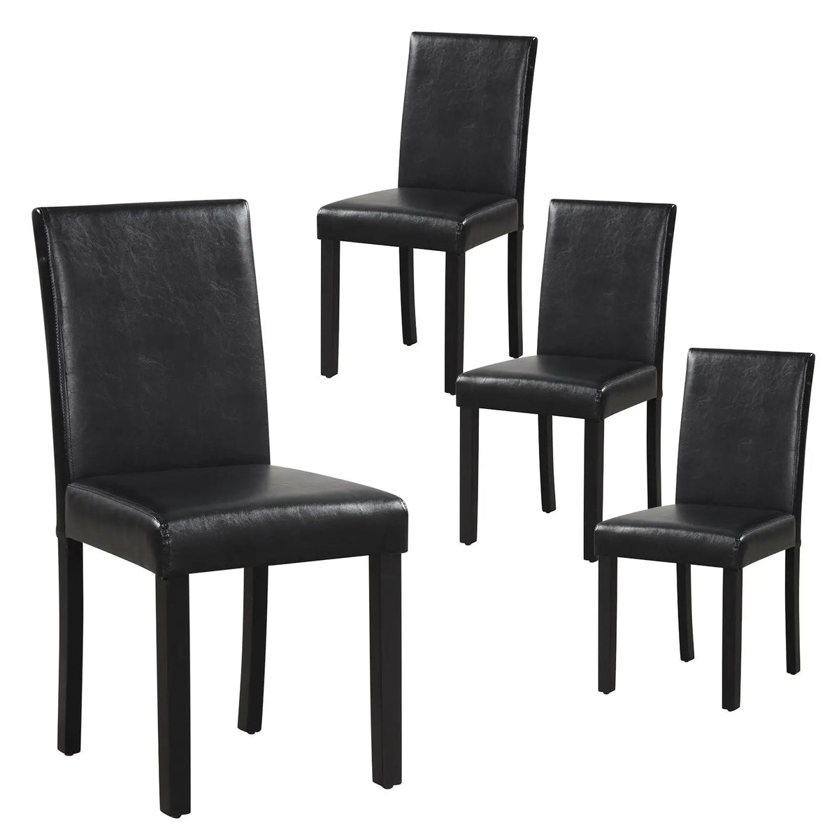 Dining Chair Set of 4 Upholstered Kitchen Dinette Chairs with Wood Frame by DirectDeals