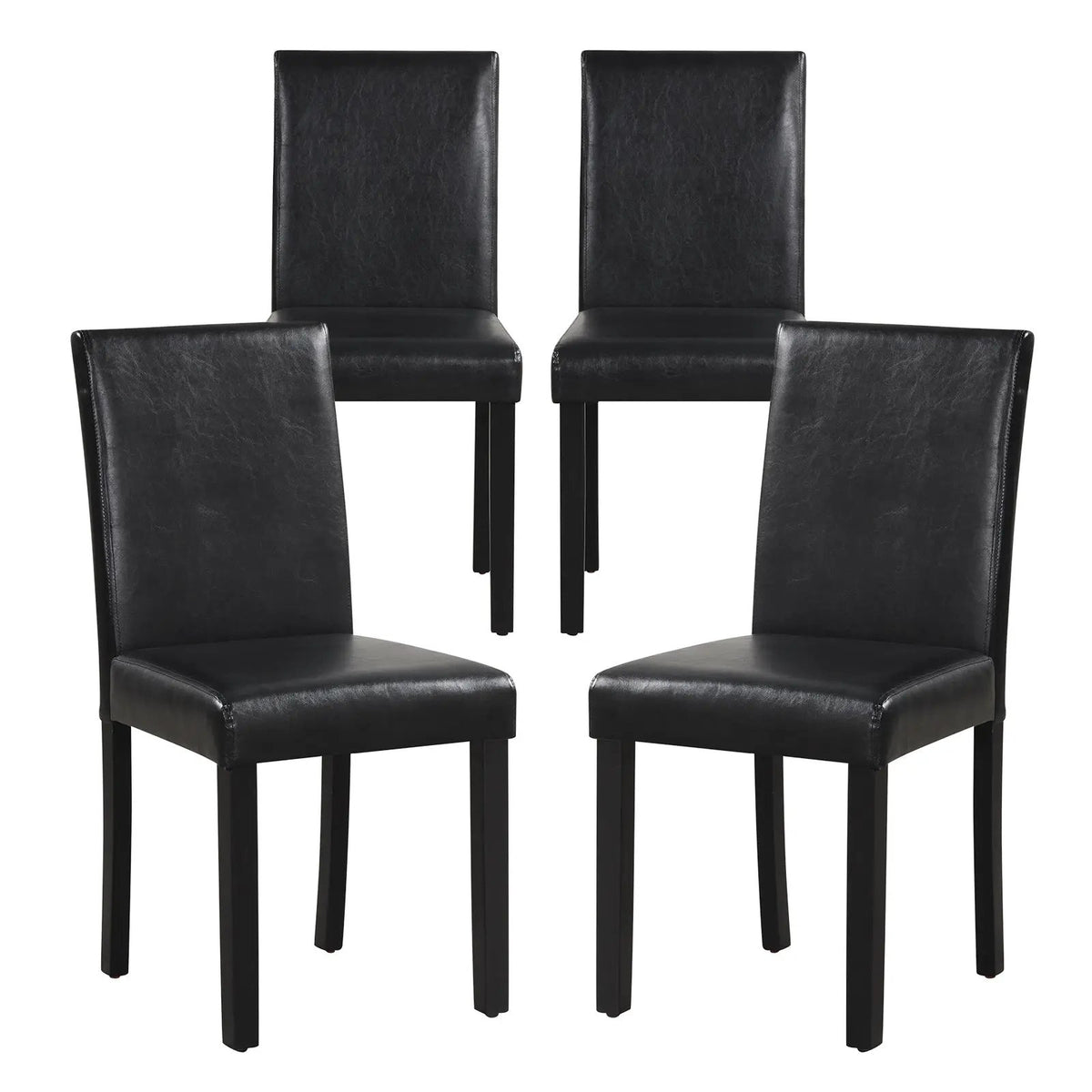 Dining Chair Set of 4 Upholstered Kitchen Dinette Chairs with Wood Frame by DirectDeals