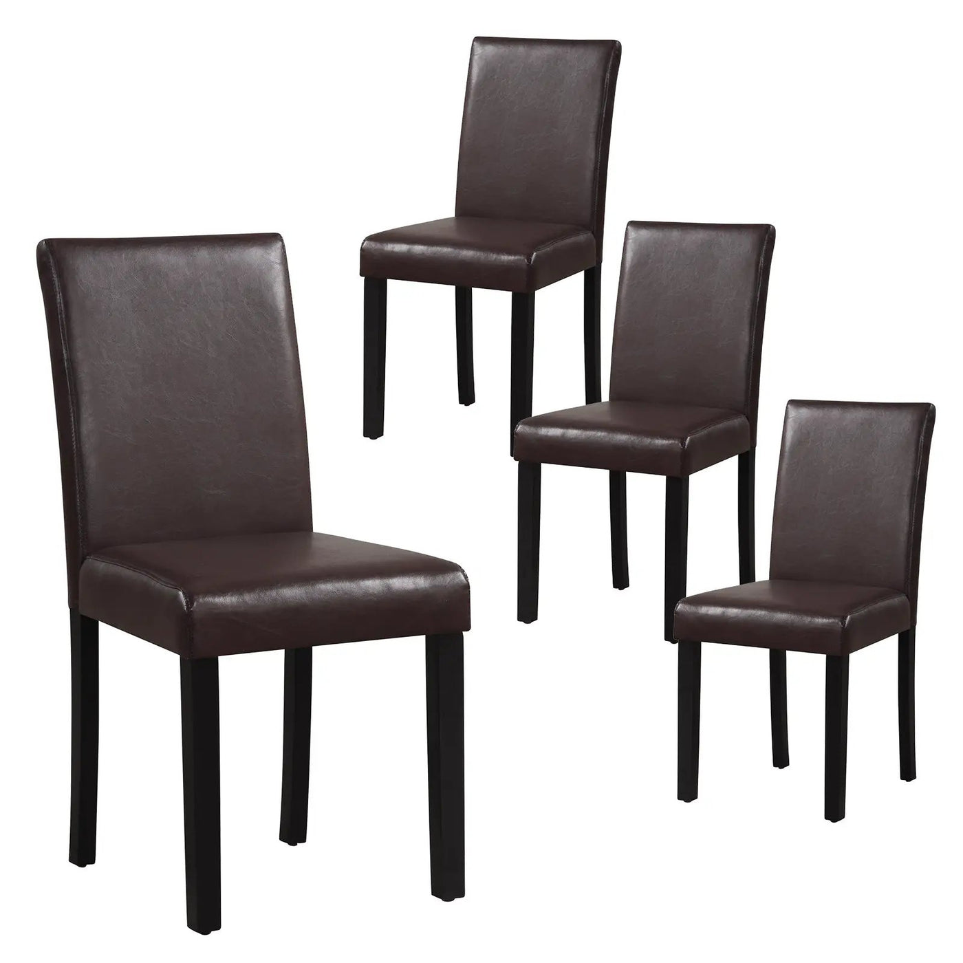 Dining Chair Set of 4 Upholstered Kitchen Dinette Chairs with Wood Frame by DirectDeals