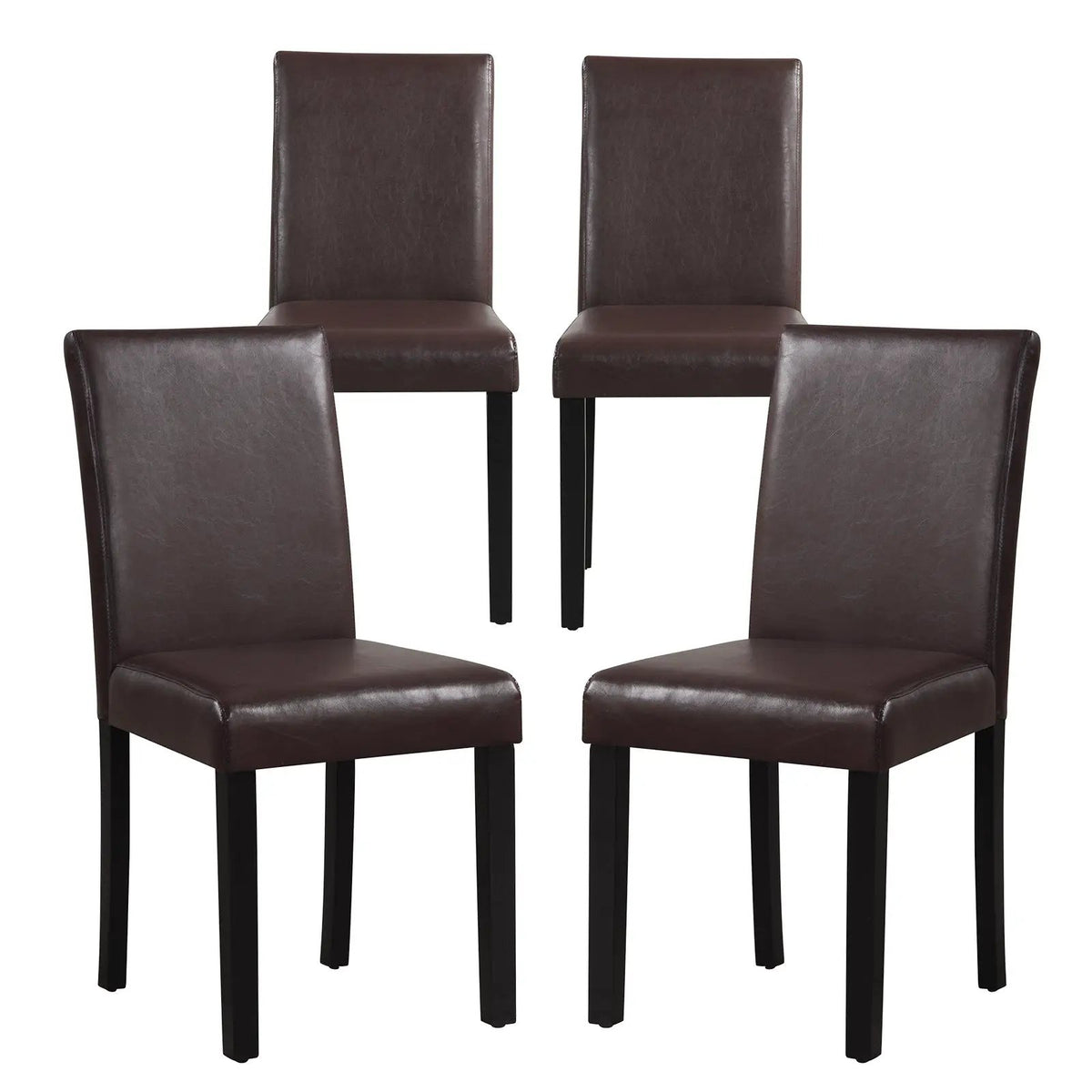 Dining Chair Set of 4 Upholstered Kitchen Dinette Chairs with Wood Frame by DirectDeals