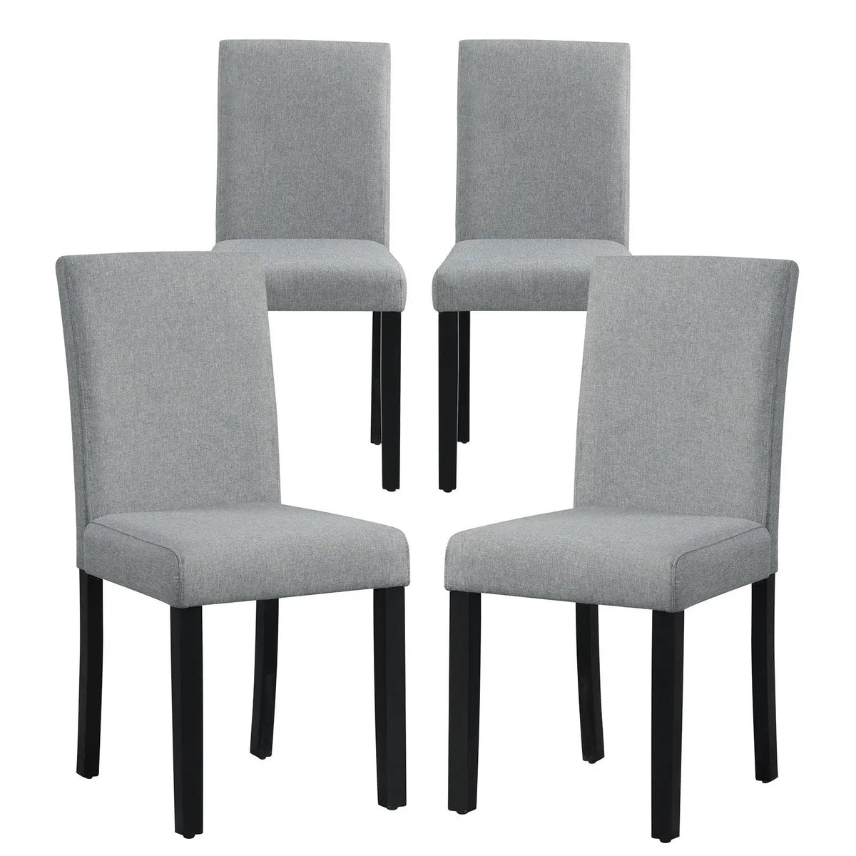 Dining Chair Set of 4 Upholstered Kitchen Dinette Chairs with Wood Frame by DirectDeals