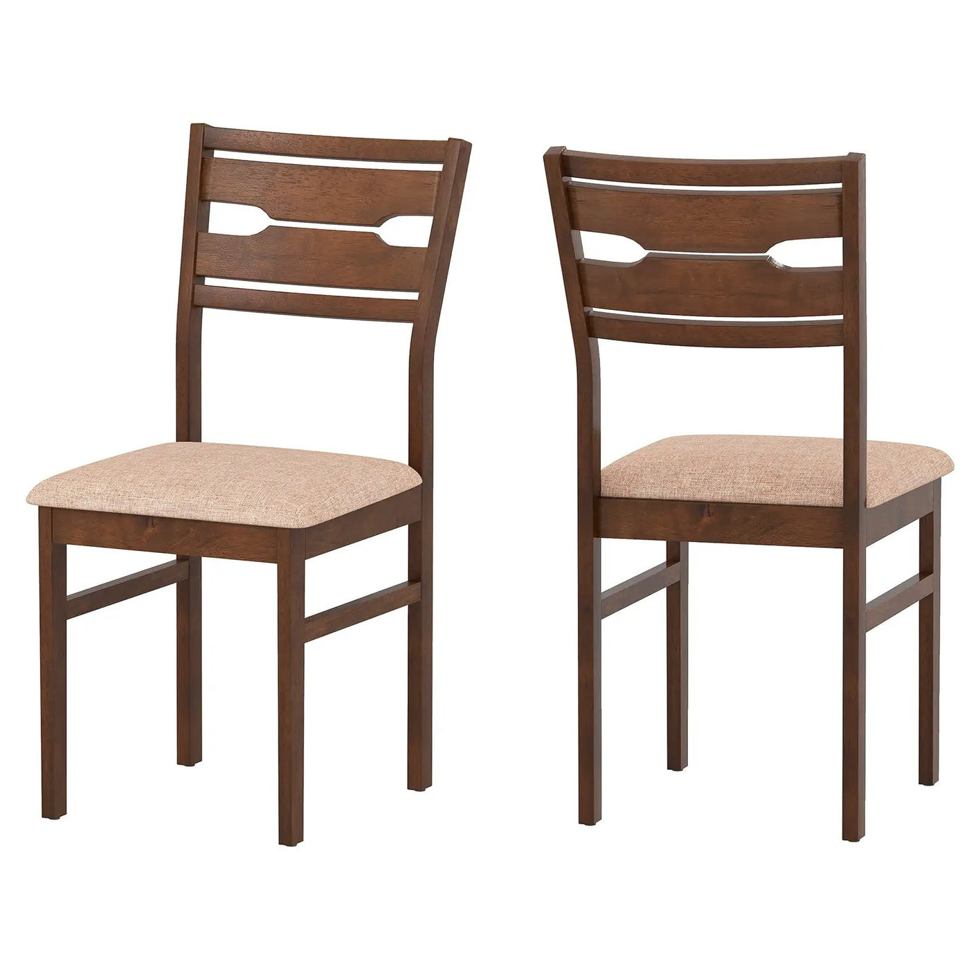 Dining Chair Set of 2/4 with Rubber Wood Frame and Padded Seat by DirectDeals