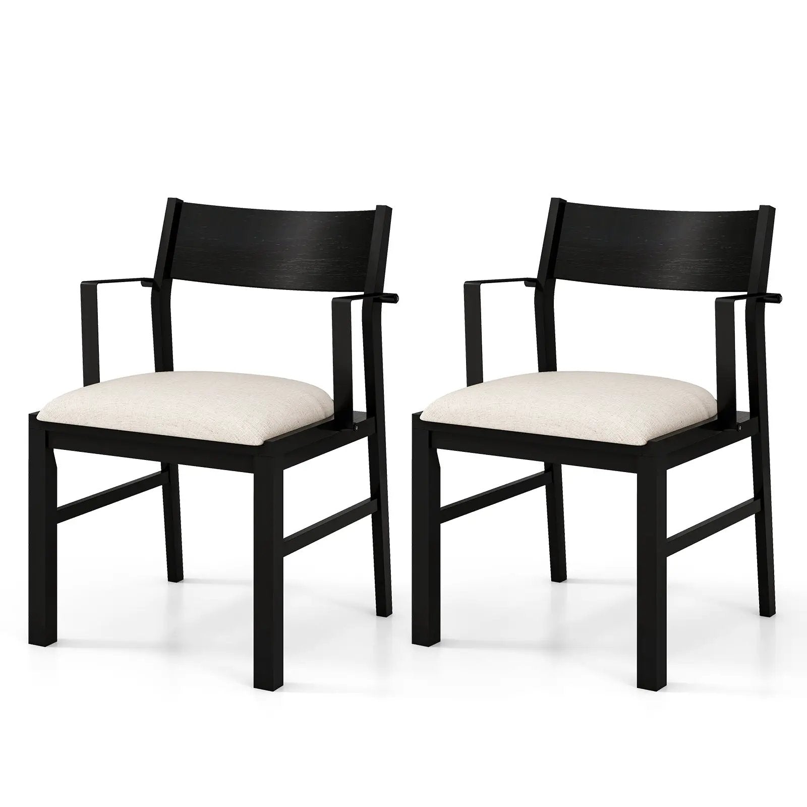Dining Chair with Contoured Backrest and Padded Seat Set of 2 by DirectDeals