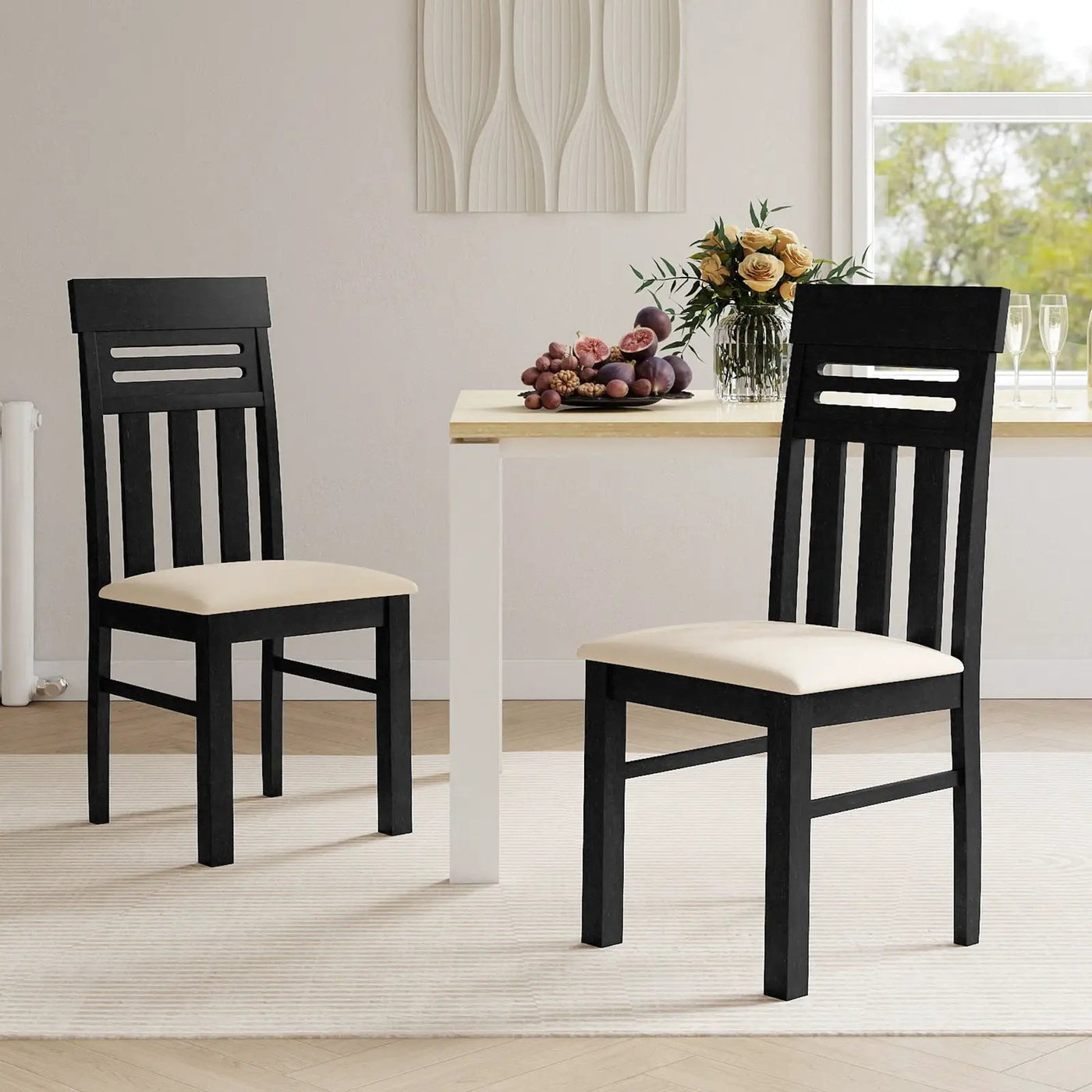 Dining Chairs High Back Dining Room Chairs Set of 2 by DirectDeals