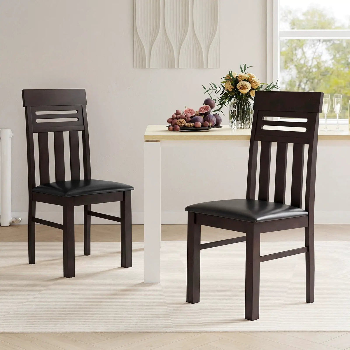Dining Chairs High Back Dining Room Chairs Set of 2 by DirectDeals